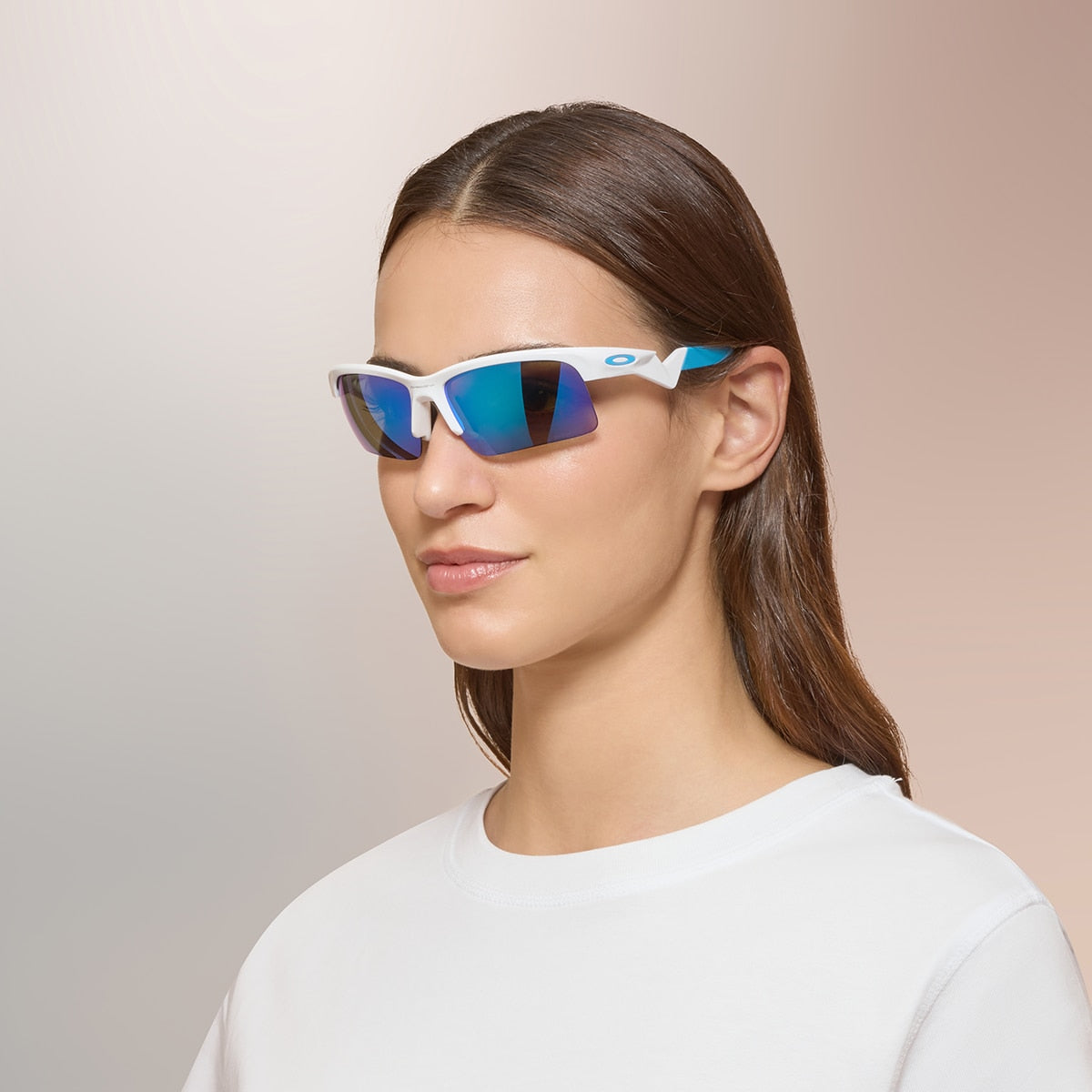 Oakley OJ9013 Capacitor (Youth Fit) Rectangle Kids Sunglasses - Polished White
