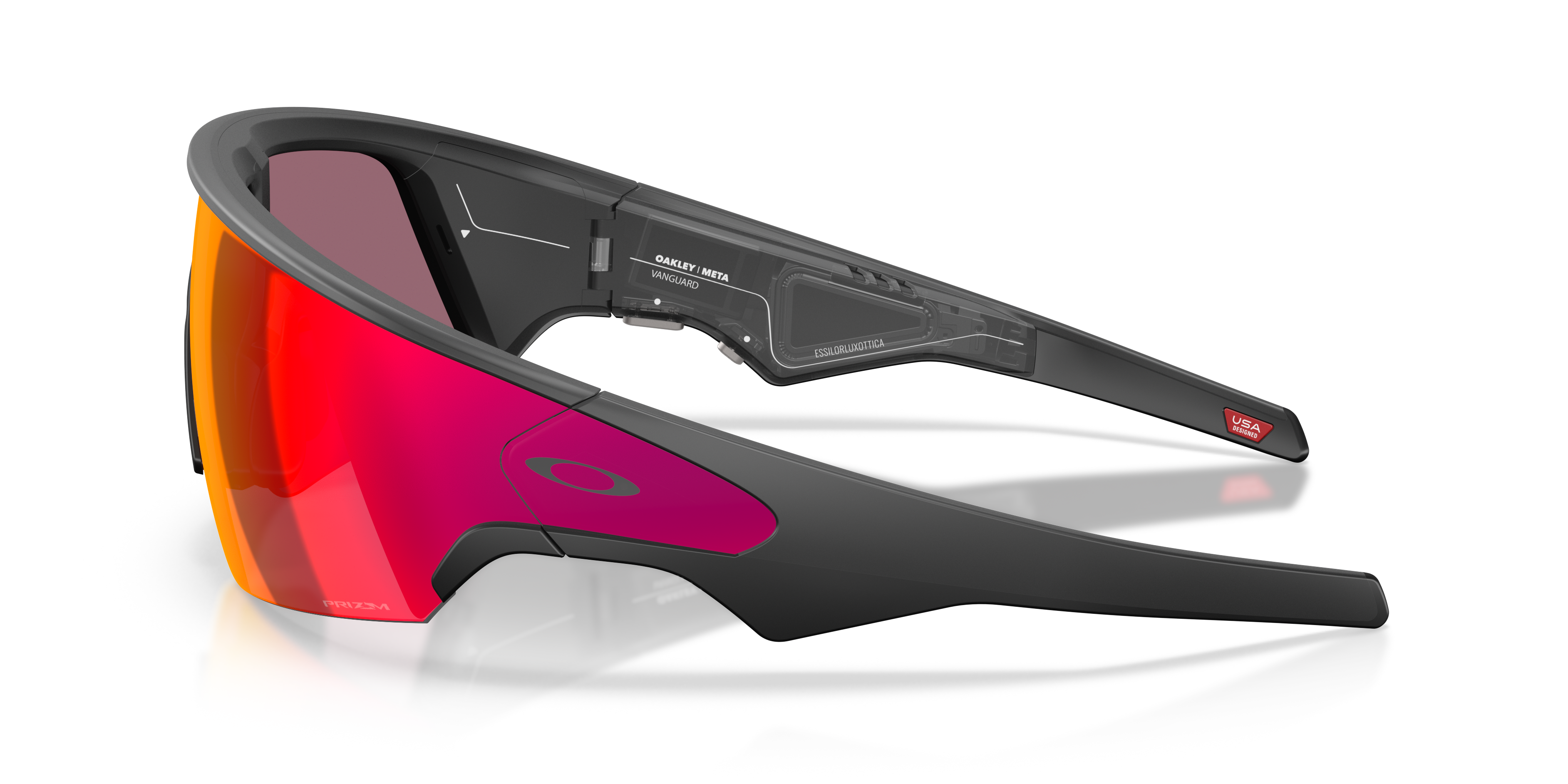 Oakley Oakley Meta Vanguard Rectangle Sunglasses - Black
