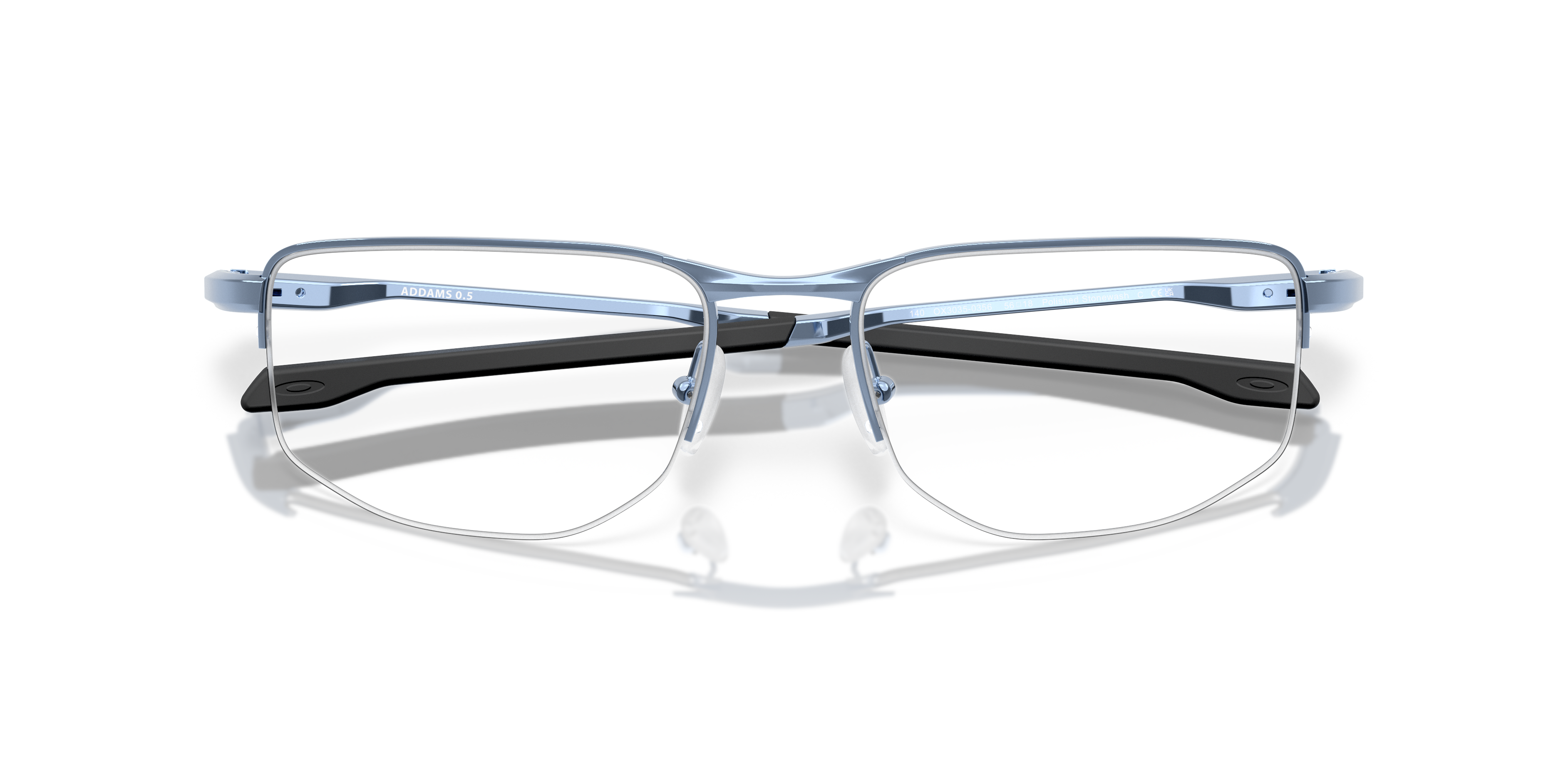Oakley OX3035 Addams 0.5 Rectangle Eyeglasses - Polished Stonewash