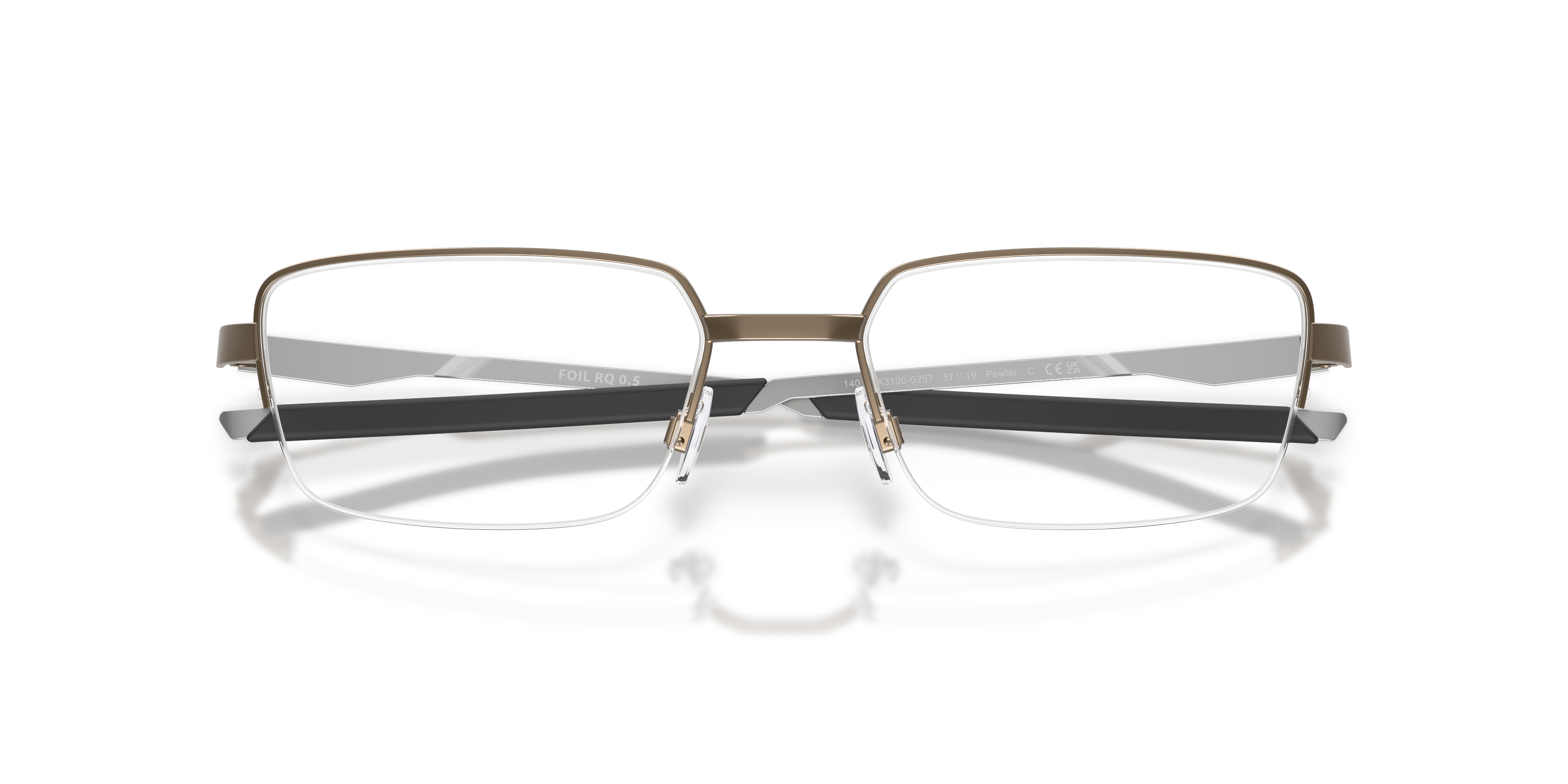 Oakley OX3100 Foil RQ 0.5 Rectangle Eyeglasses - Pewter