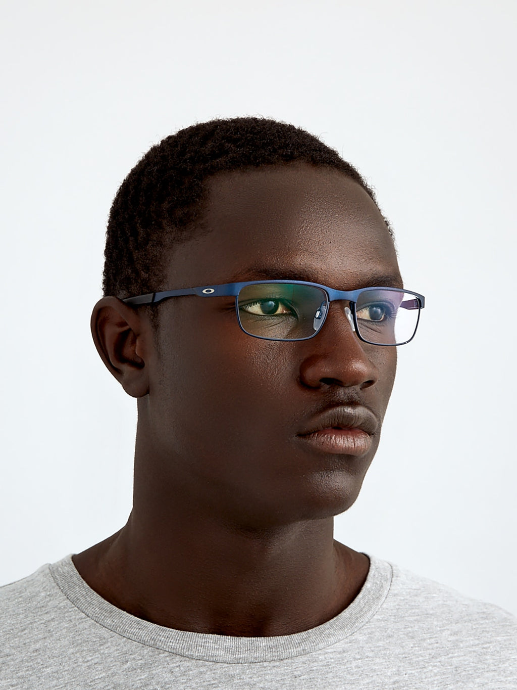 Oakley OX3222 Steel Plate Rectangle Eyeglasses - Powder Midnight