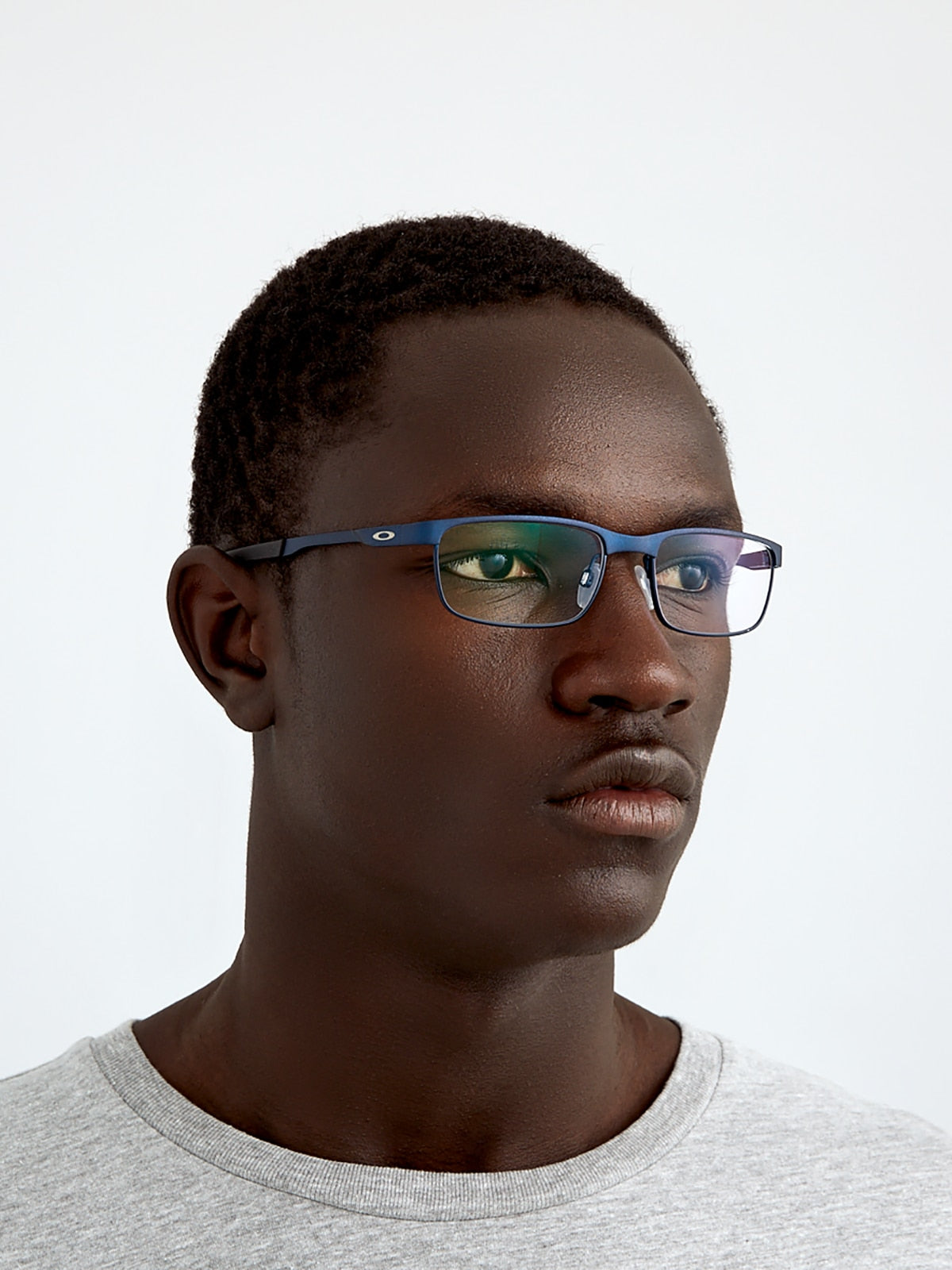 Oakley OX3222 Steel Plate Rectangle Eyeglasses - Powder Midnight