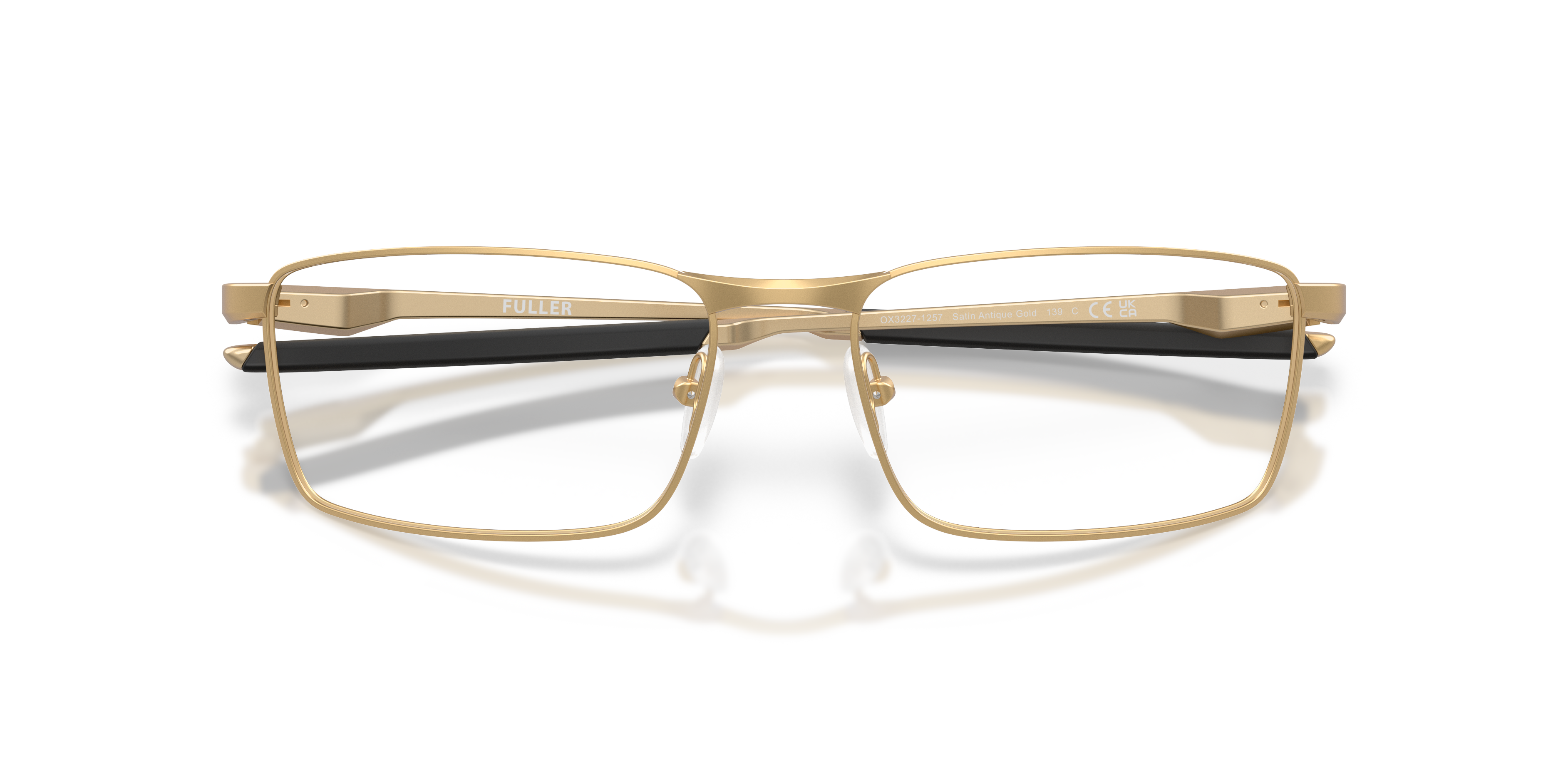 Oakley OX3227 Fuller Alloy Collection Rectangle Eyeglasses - Antique Gold