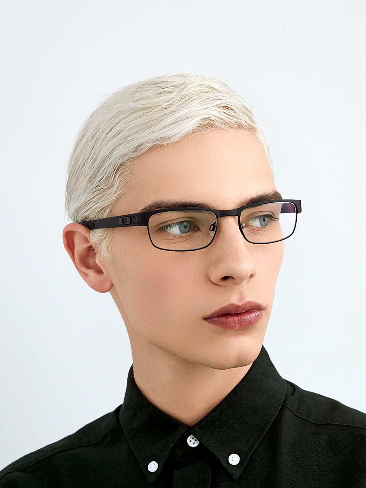 Oakley OX5038 Metal Plate Rectangle Eyeglasses - Matte Black