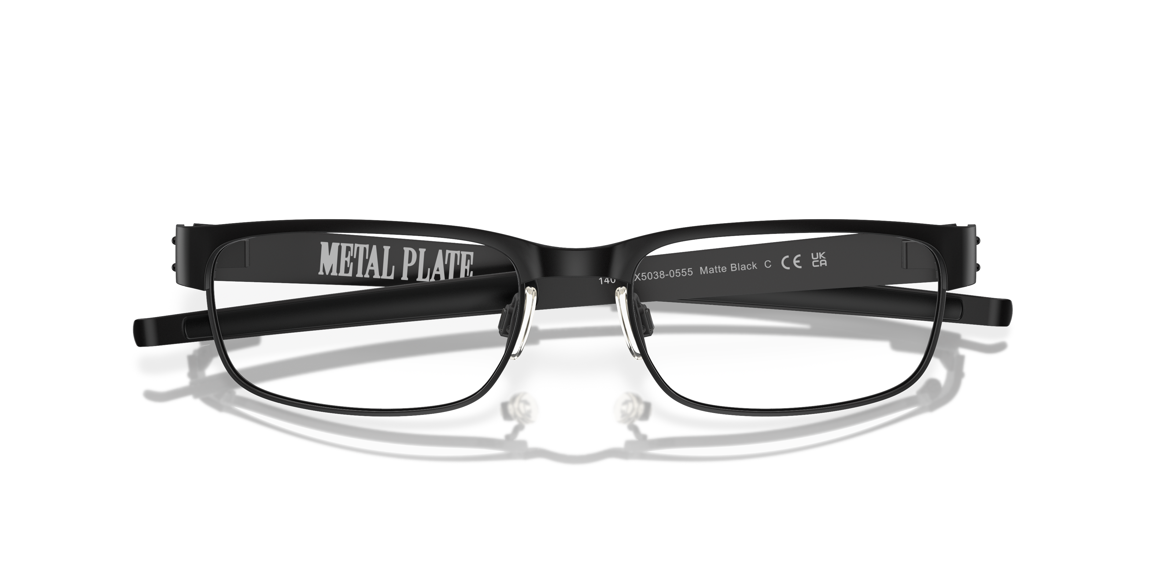 Oakley OX5038 Metal Plate Rectangle Eyeglasses - Matte Black