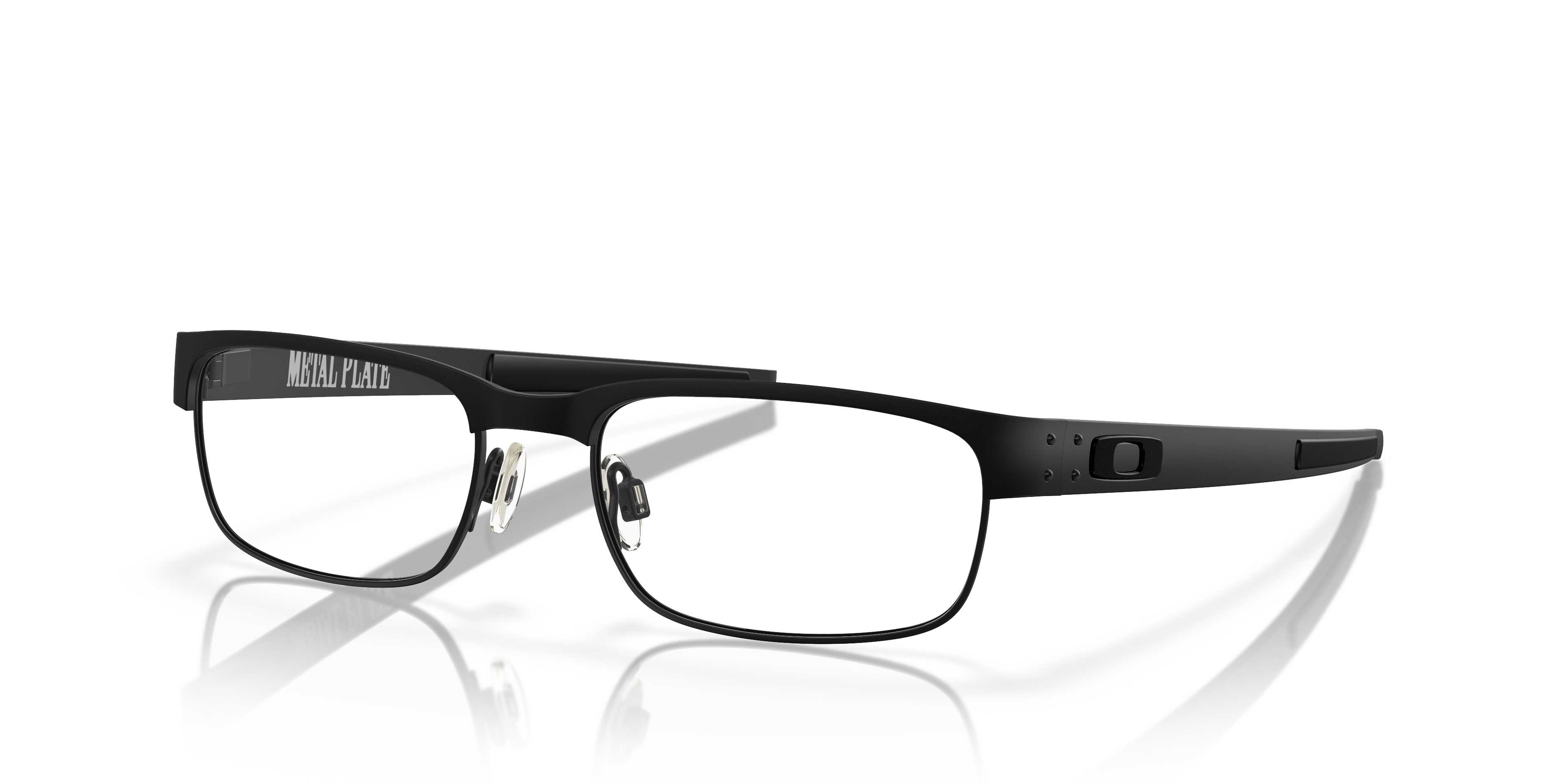 Oakley OX5038 Metal Plate Rectangle Eyeglasses - Matte Black