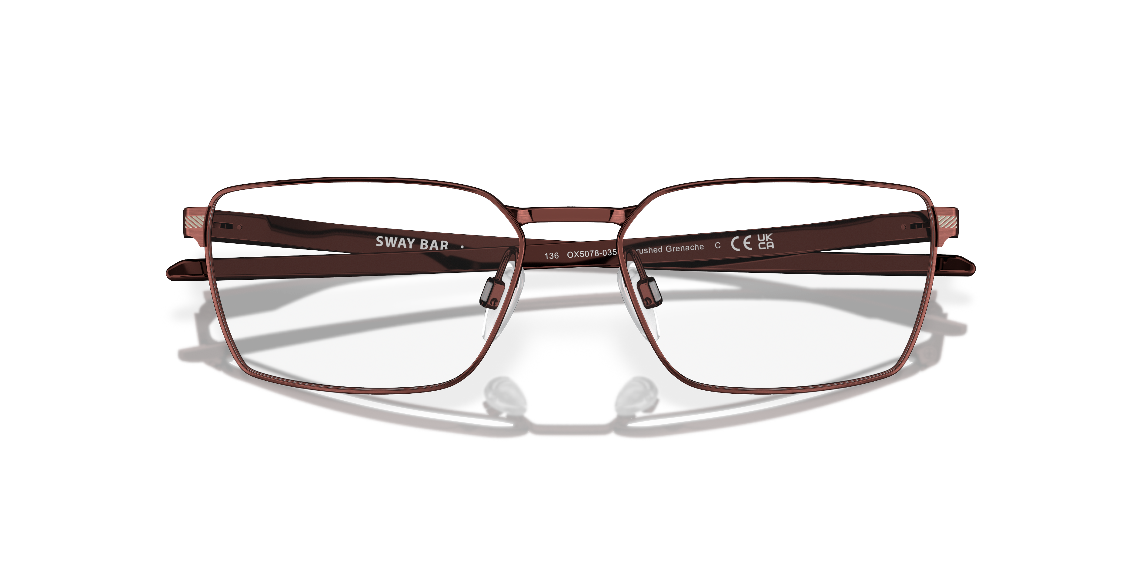 Oakley OX5078 Sway Bar Rectangle Eyeglasses - Brushed Grenache