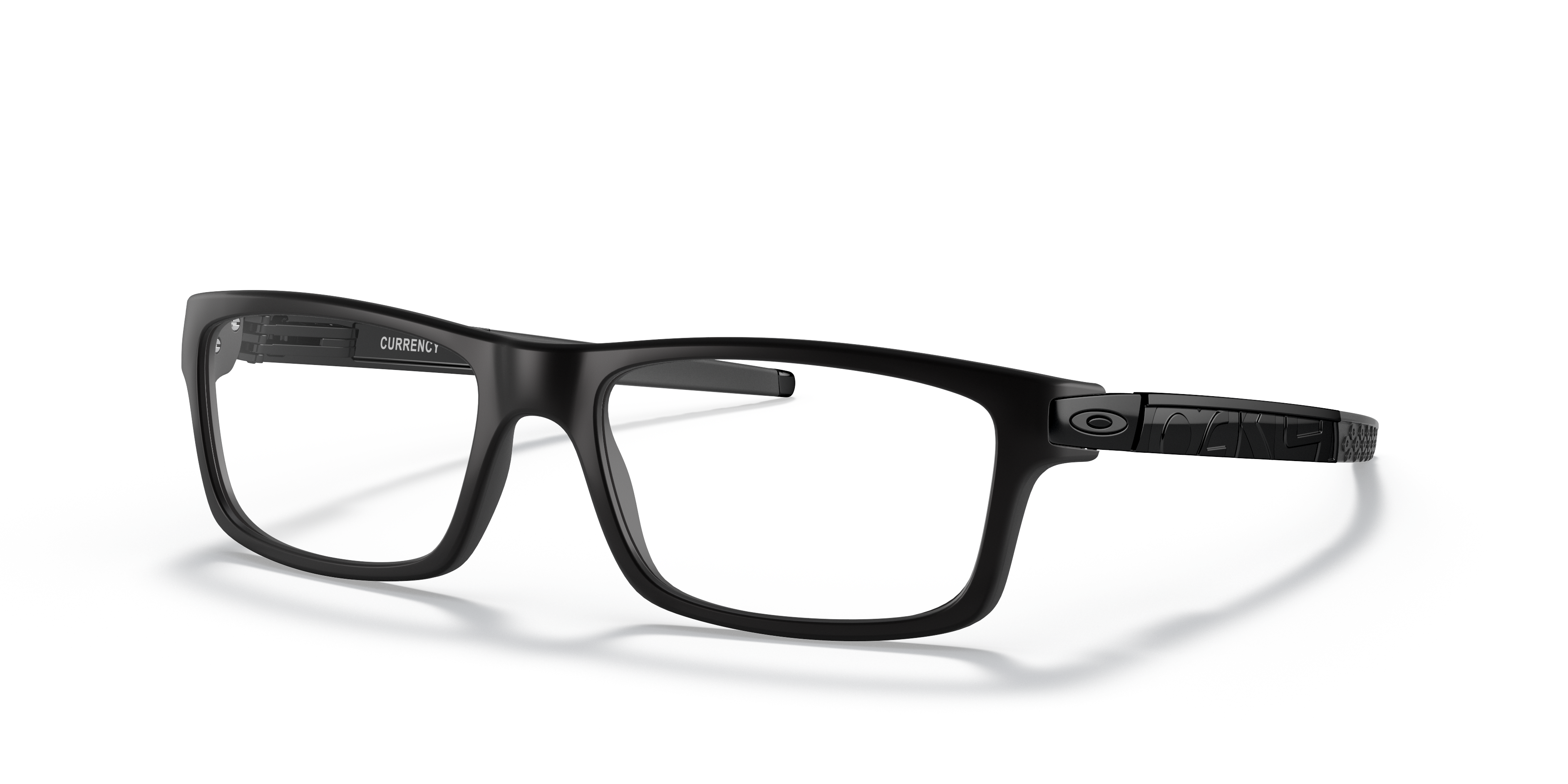 Oakley OX8026 Currency Rectangle Eyeglasses - Polished Clear