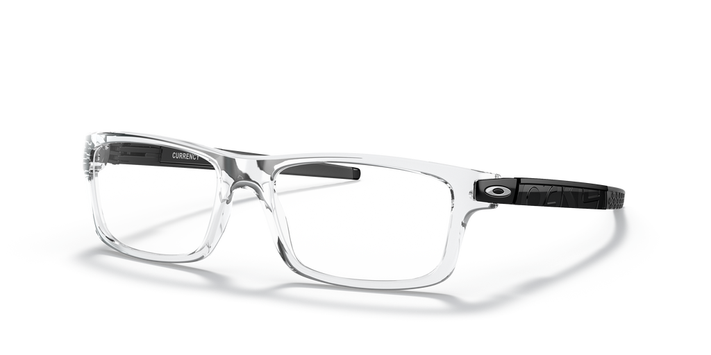 Oakley OX8026 Currency Rectangle Eyeglasses - Polished Clear