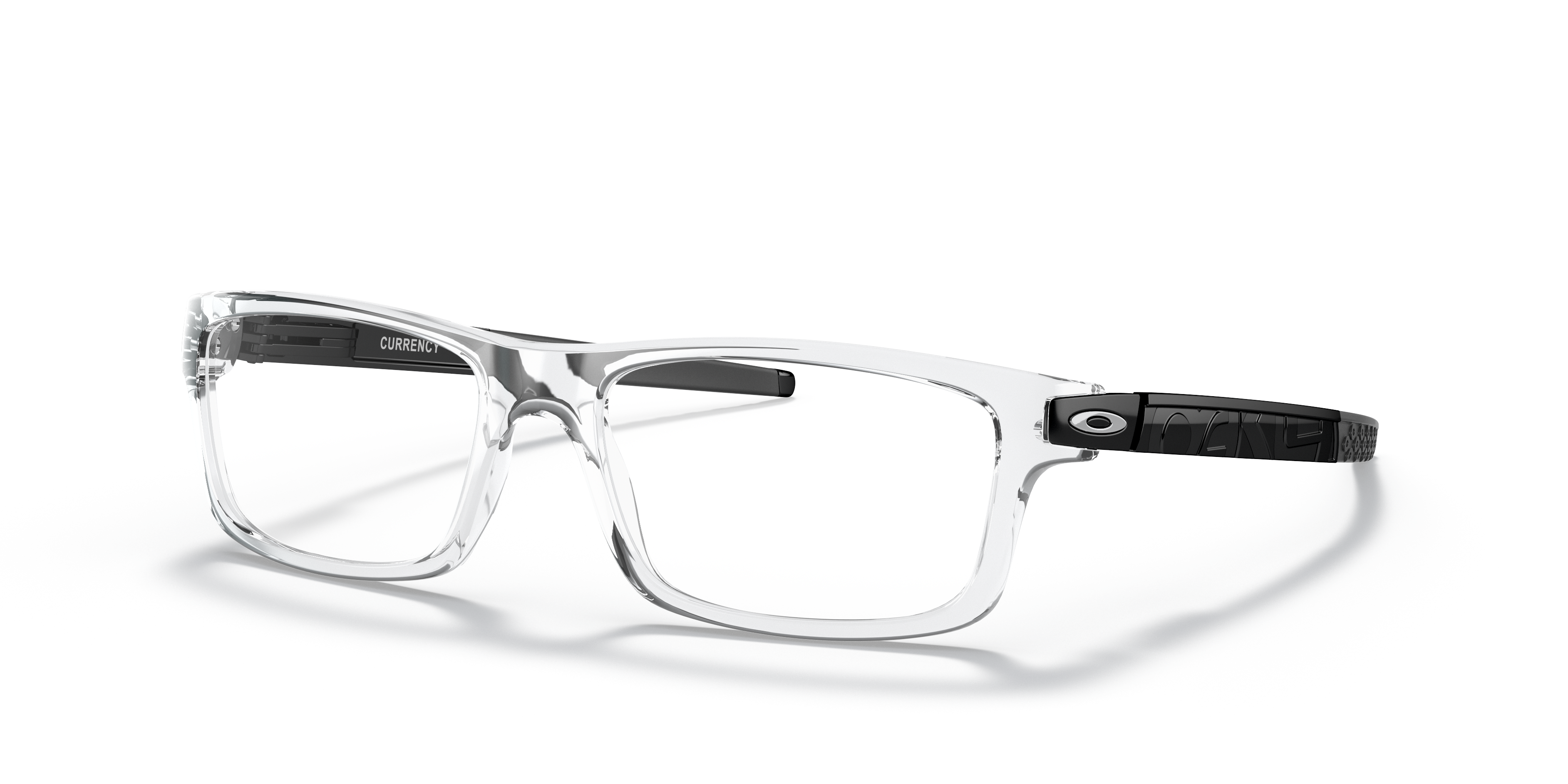 Oakley OX8026 Currency Rectangle Eyeglasses - Polished Clear