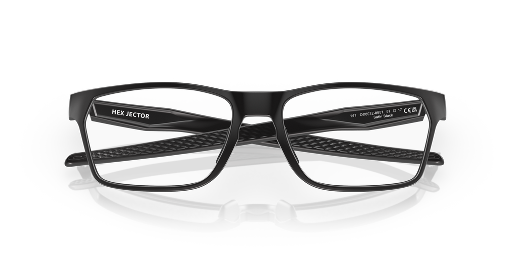 Oakley OX8032 Hex Jector High Resolution Collection Rectangle Eyeglasses - Satin Black