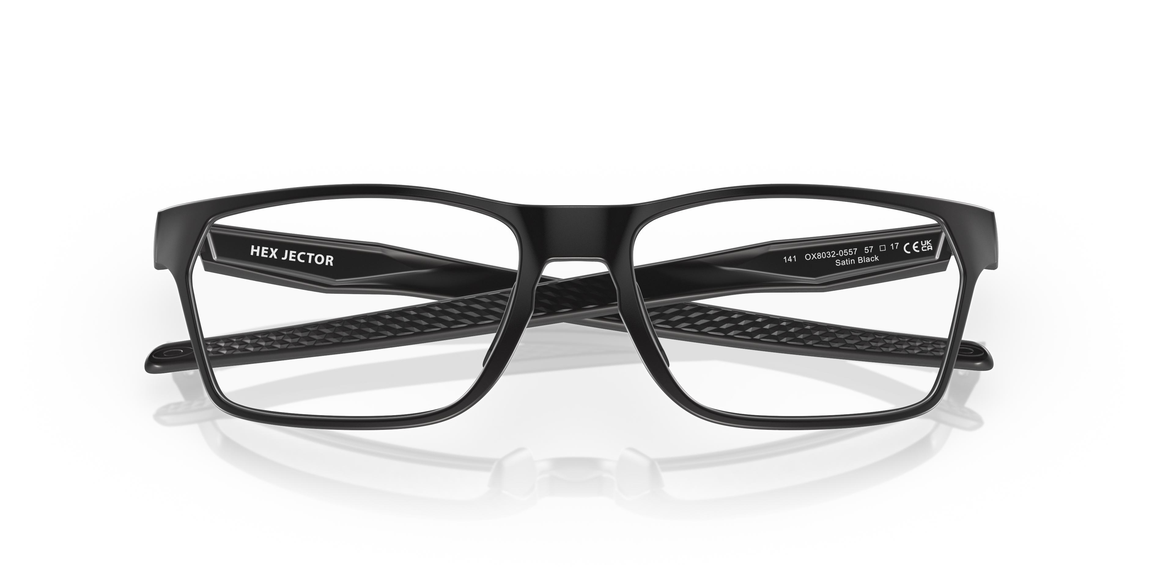 Oakley OX8032 Hex Jector High Resolution Collection Rectangle Eyeglasses - Satin Black