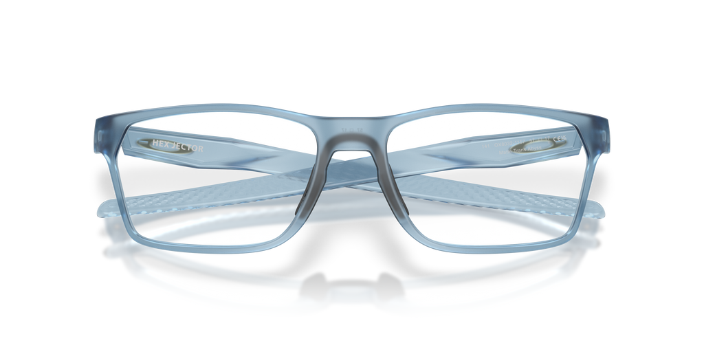Oakley OX8032 Hex Jector Polaris Collection Rectangle Eyeglasses - Matte Transparent Abyss