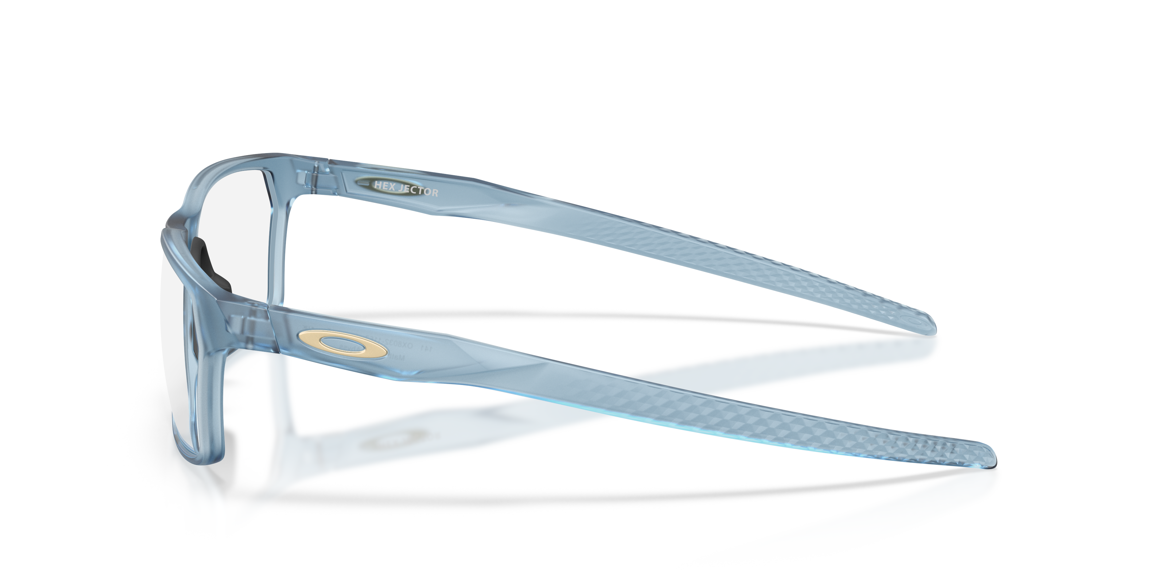 Oakley OX8032 Hex Jector Polaris Collection Rectangle Eyeglasses - Matte Transparent Abyss