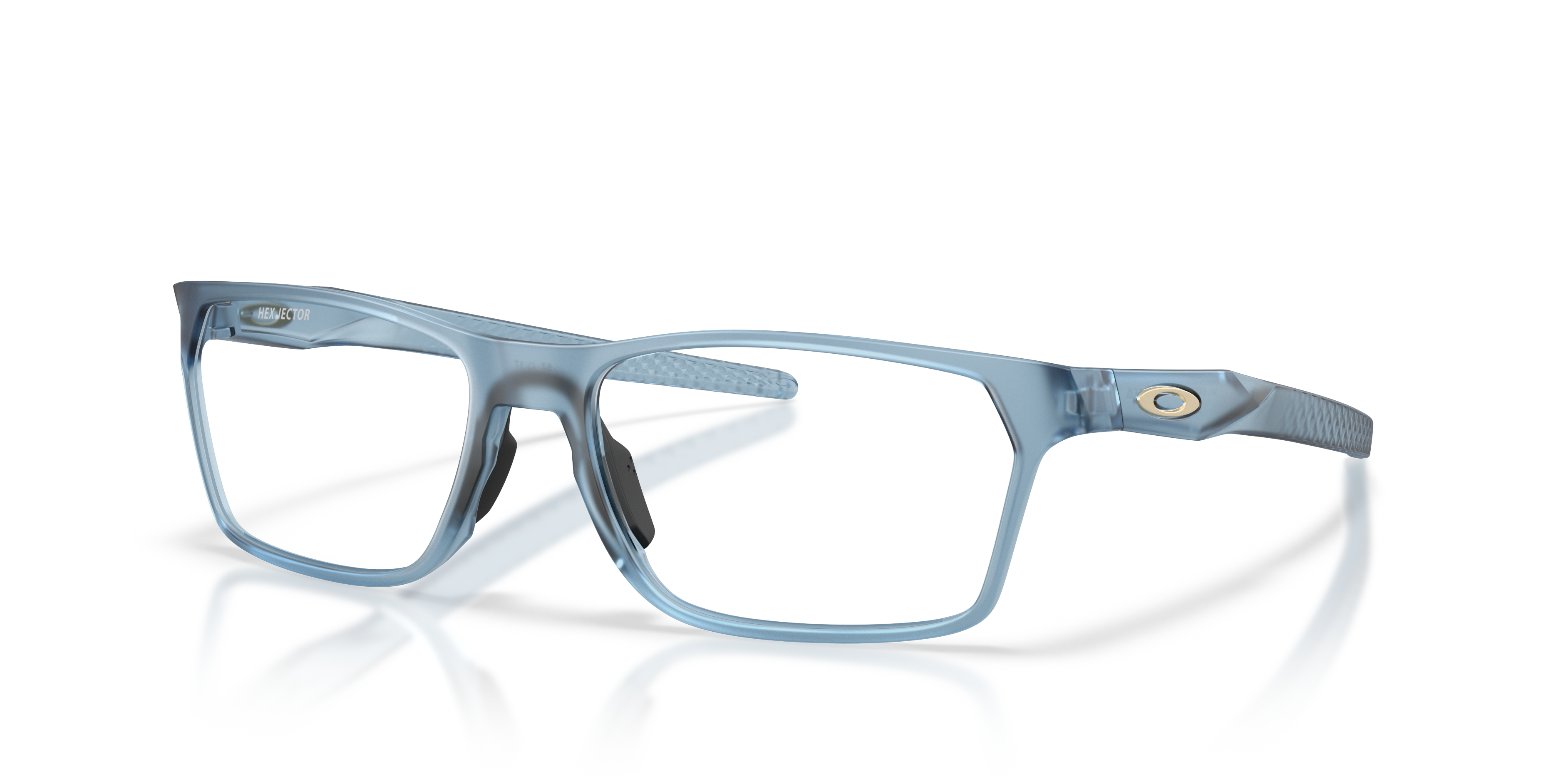 Oakley OX8032 Hex Jector Polaris Collection Rectangle Eyeglasses - Matte Transparent Abyss
