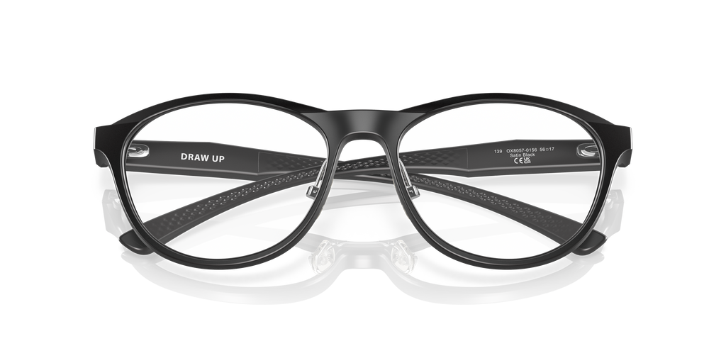 Oakley OX8057 Draw Up Round Eyeglasses - Satin Brown Tortoise