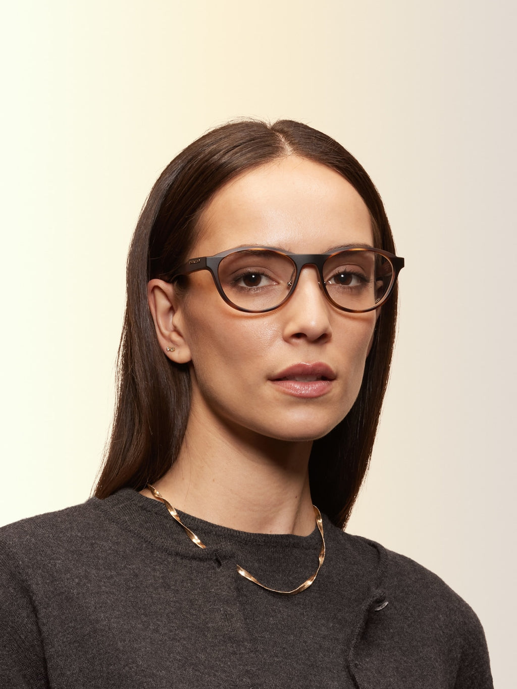 Oakley OX8057 Draw Up Round Eyeglasses - Satin Brown Tortoise