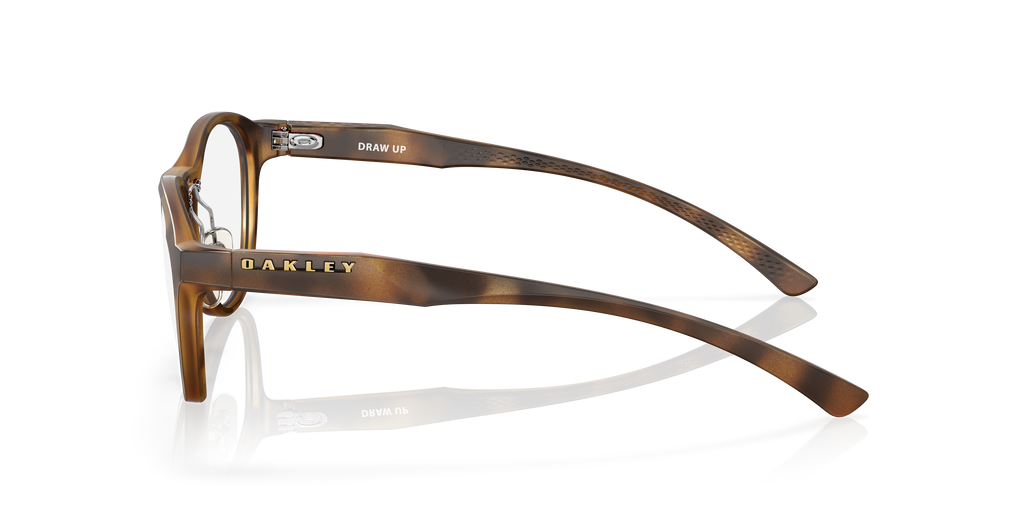 Oakley OX8057 Draw Up Round Eyeglasses - Satin Brown Tortoise