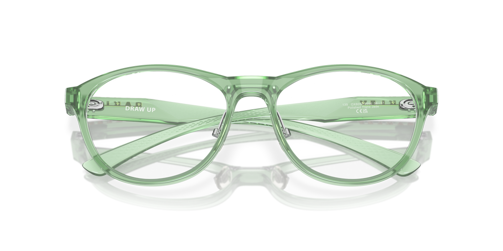 Oakley OX8057 Draw Up Round Eyeglasses - Satin Brown Tortoise