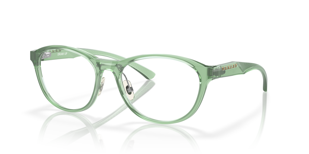 Oakley OX8057 Draw Up Round Eyeglasses - Polished Trans Jade