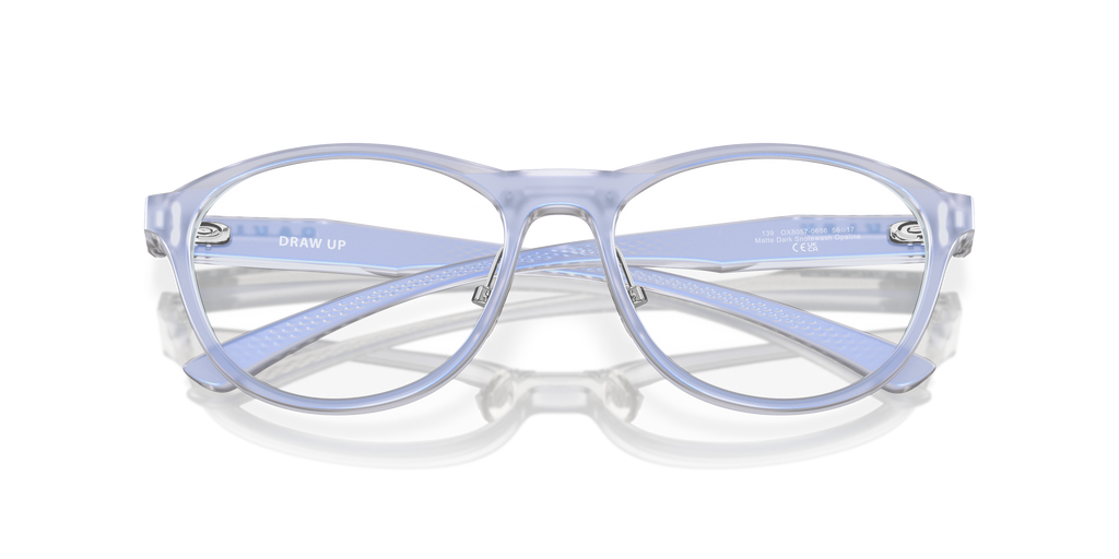 Oakley OX8057 Draw Up Round Eyeglasses - Polished Trans Jade
