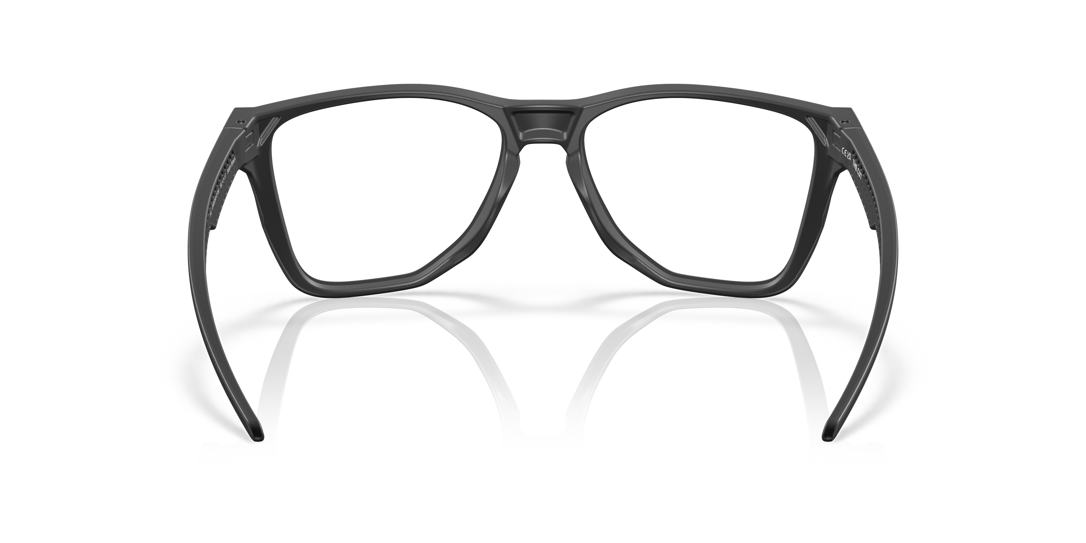 Oakley OX8058 The Cut Square Eyeglasses - Polished Trans Stonewash