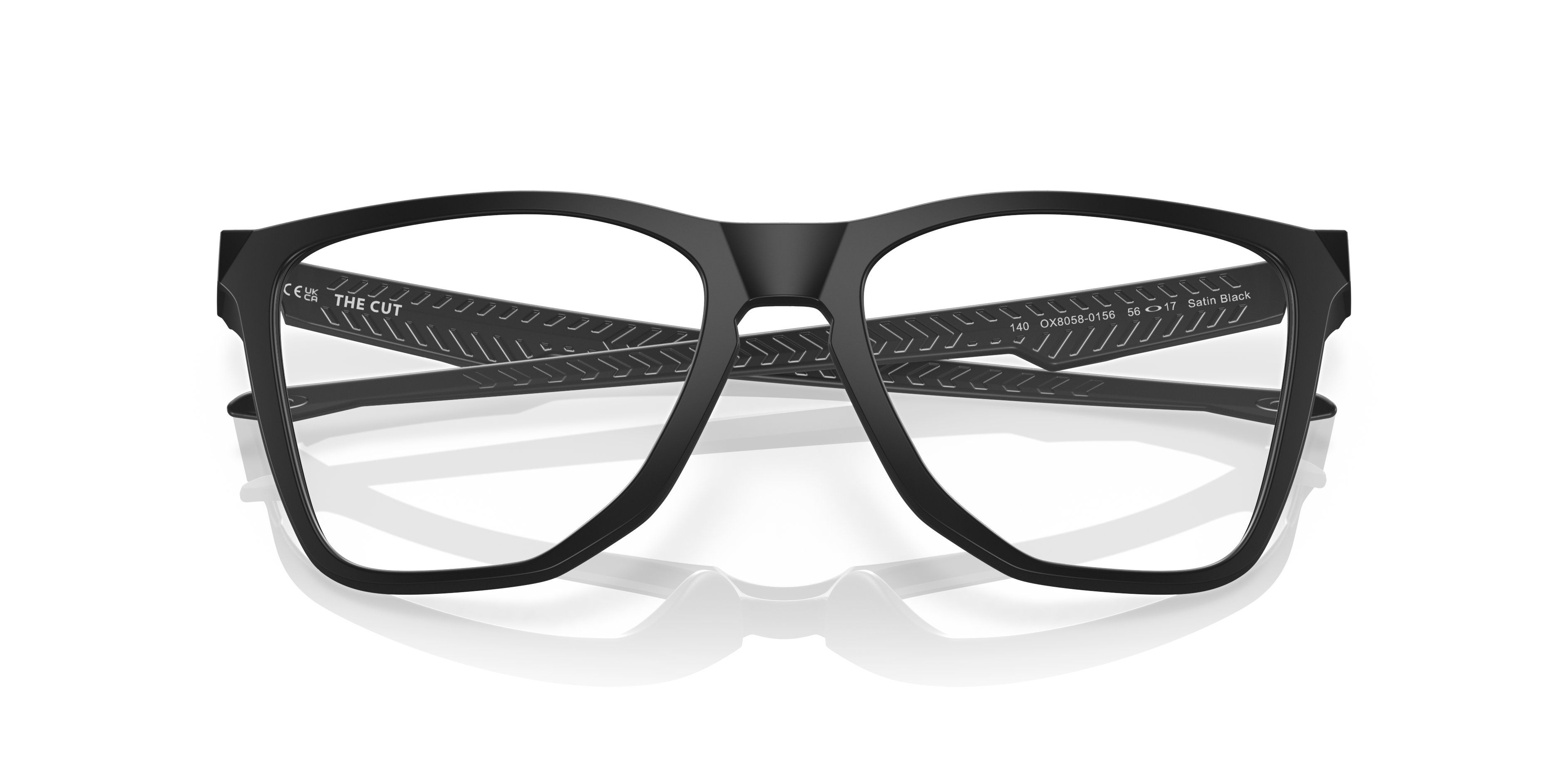 Oakley OX8058 The Cut Square Eyeglasses - Polished Trans Jade
