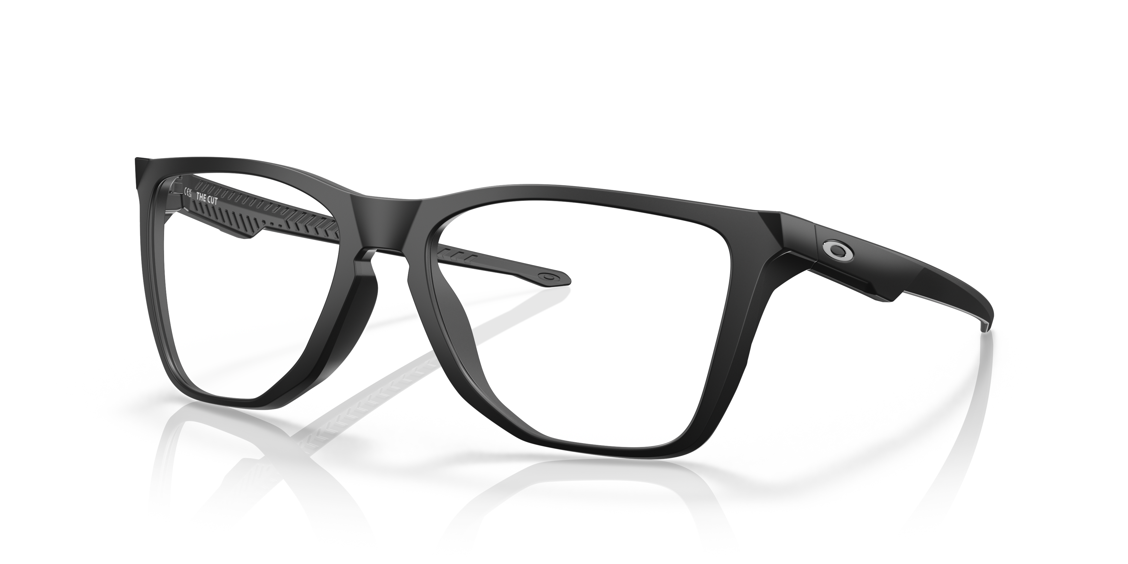 Oakley OX8058 The Cut Square Eyeglasses - Polished Trans Jade