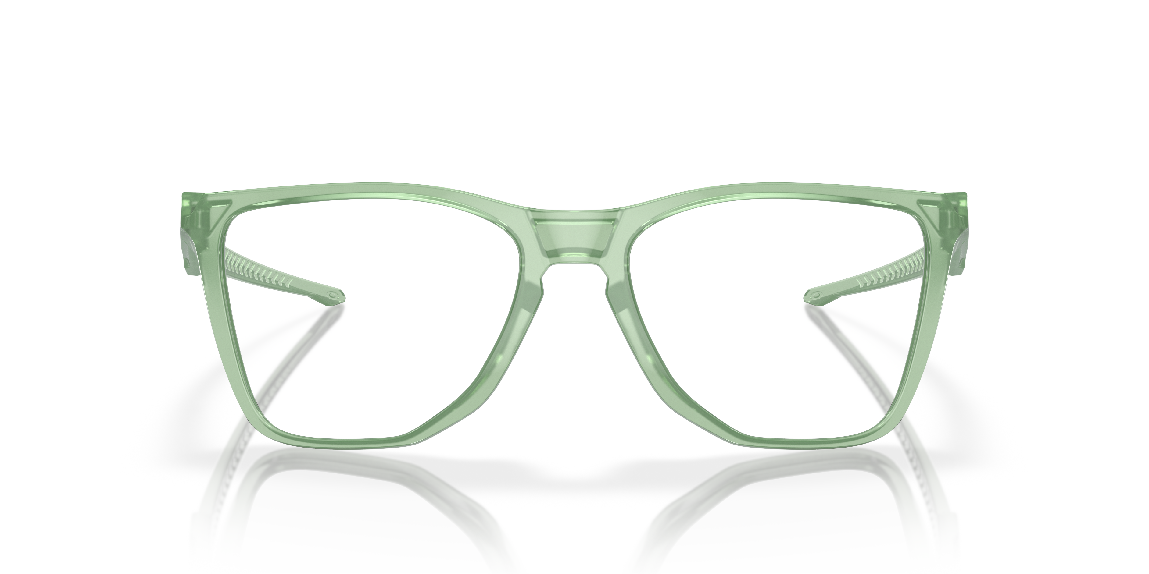Oakley OX8058 The Cut Square Eyeglasses - Polished Trans Jade