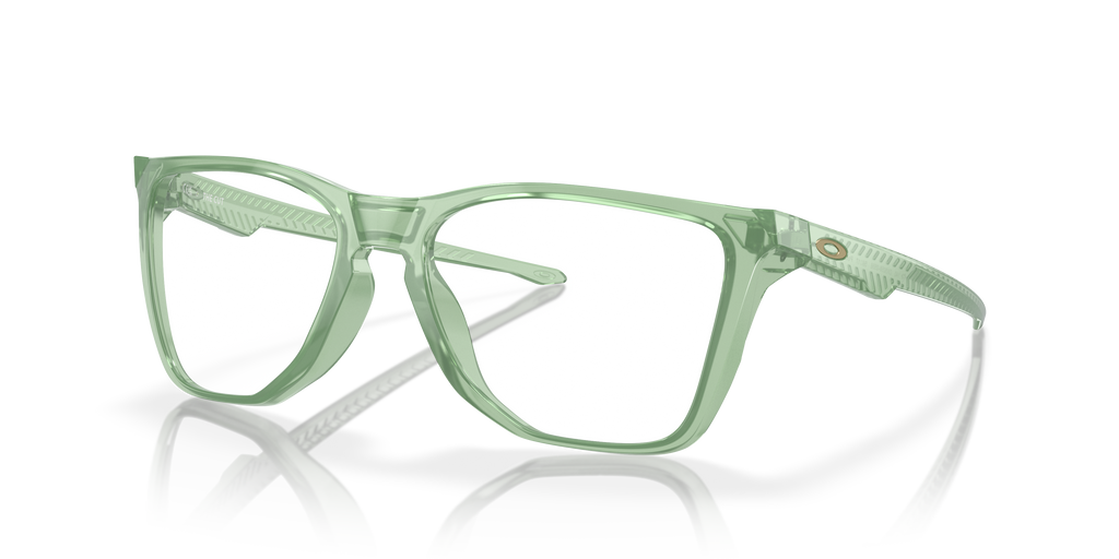 Oakley OX8058 The Cut Square Eyeglasses - Polished Trans Jade
