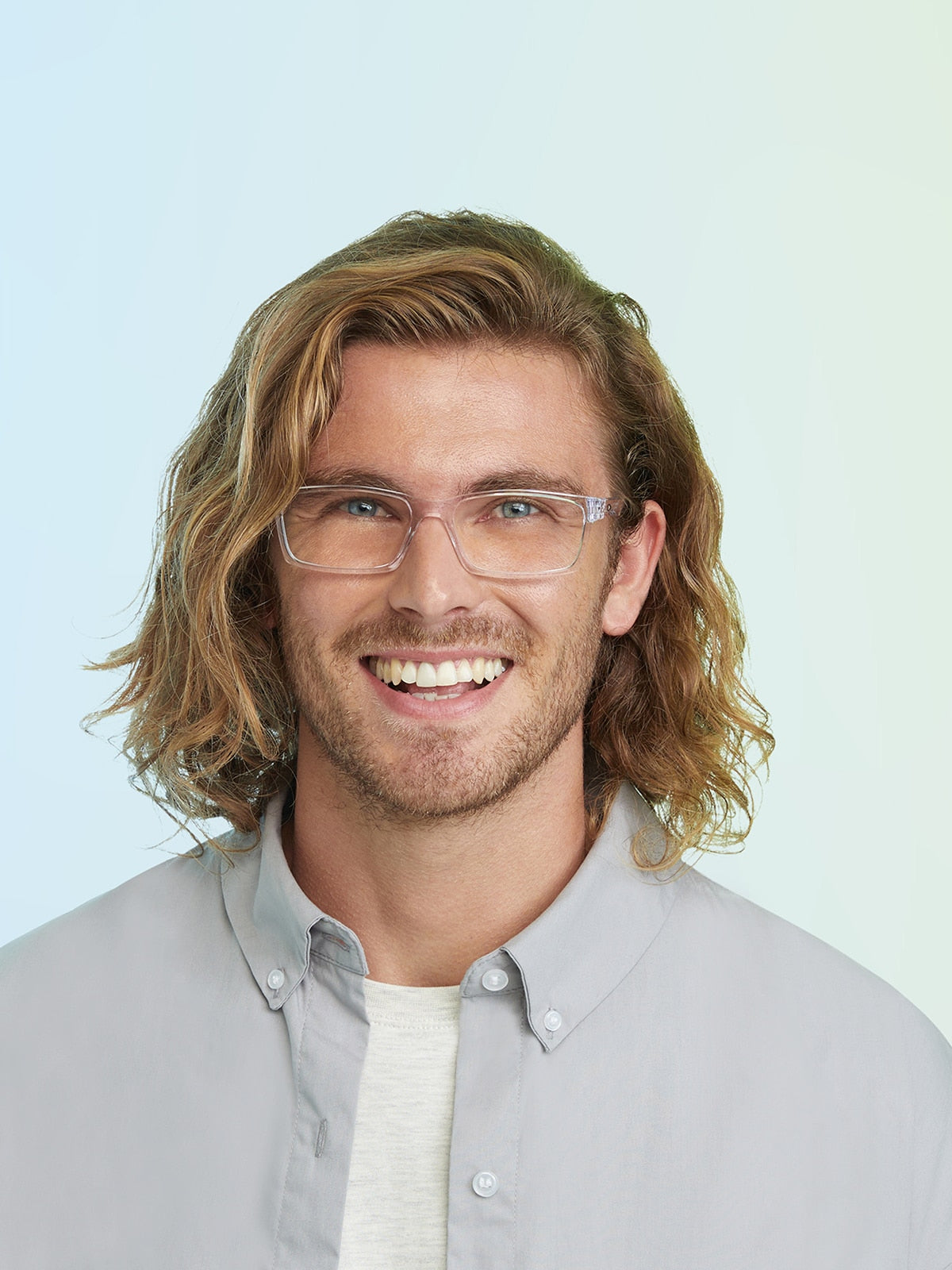Oakley OX8060 Overhead Rectangle Eyeglasses - Matte Dark Silver Blue Colorshift