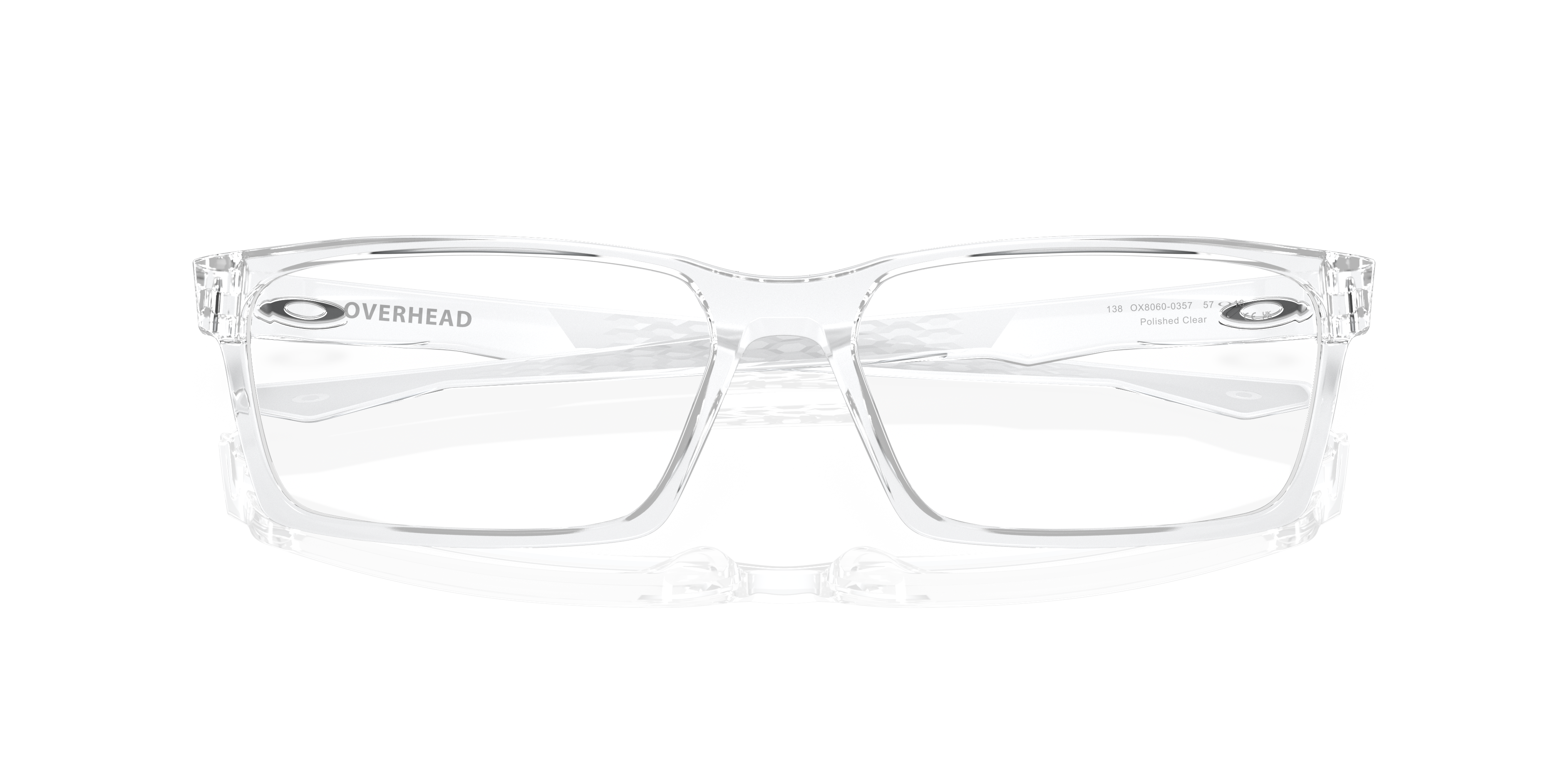 Oakley OX8060 Overhead Rectangle Eyeglasses - Polished Clear