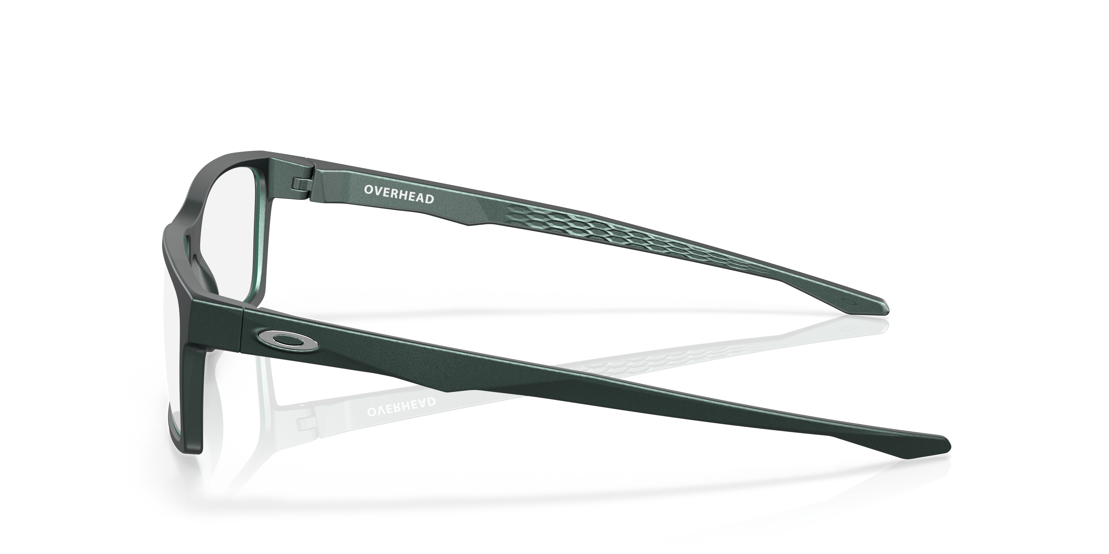Oakley OX8060 Overhead Rectangle Eyeglasses - Matte Dark Silver Blue Colorshift