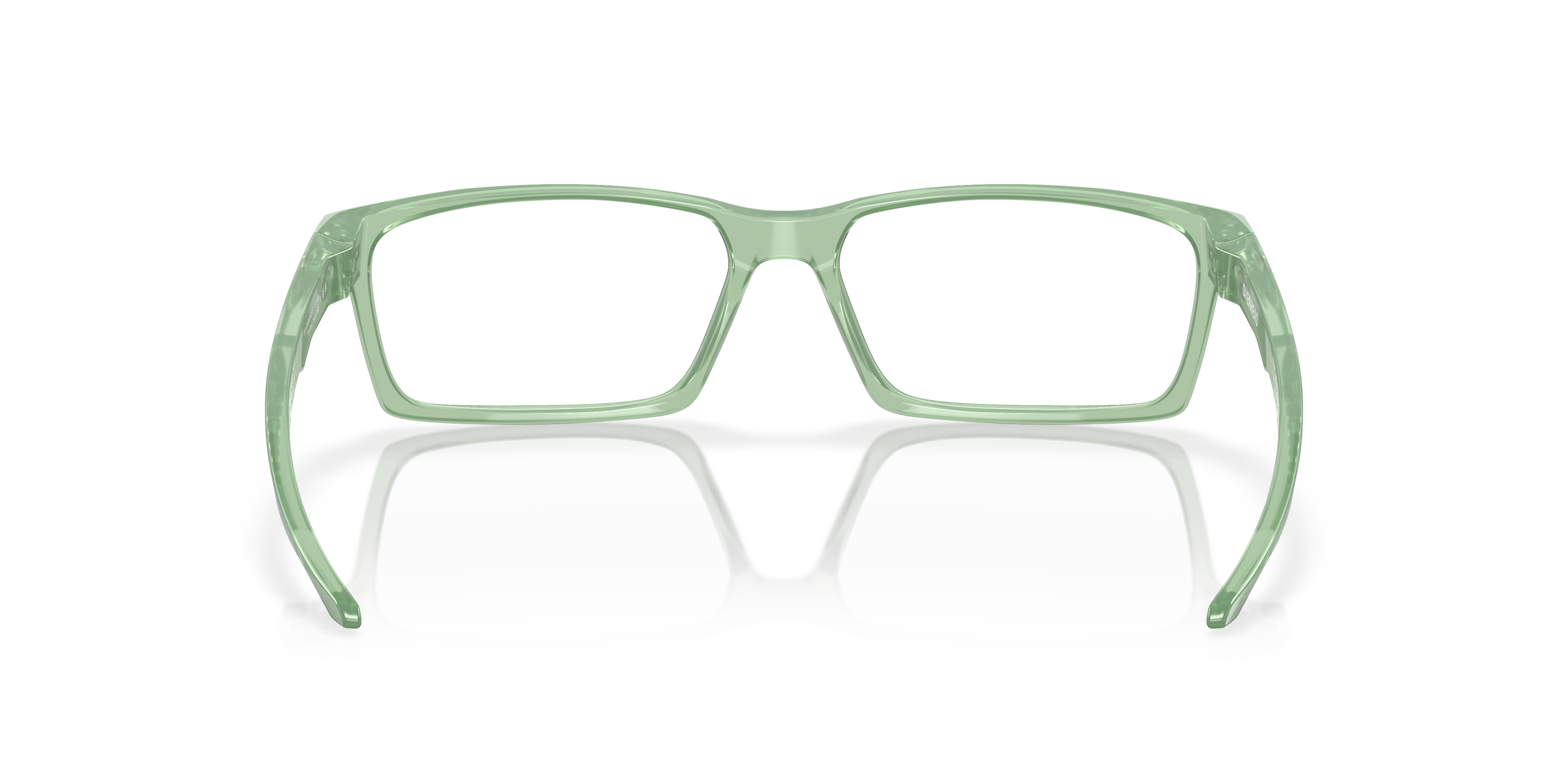 Oakley OX8060 Overhead Rectangle Eyeglasses - Matte Dark Silver Blue Colorshift