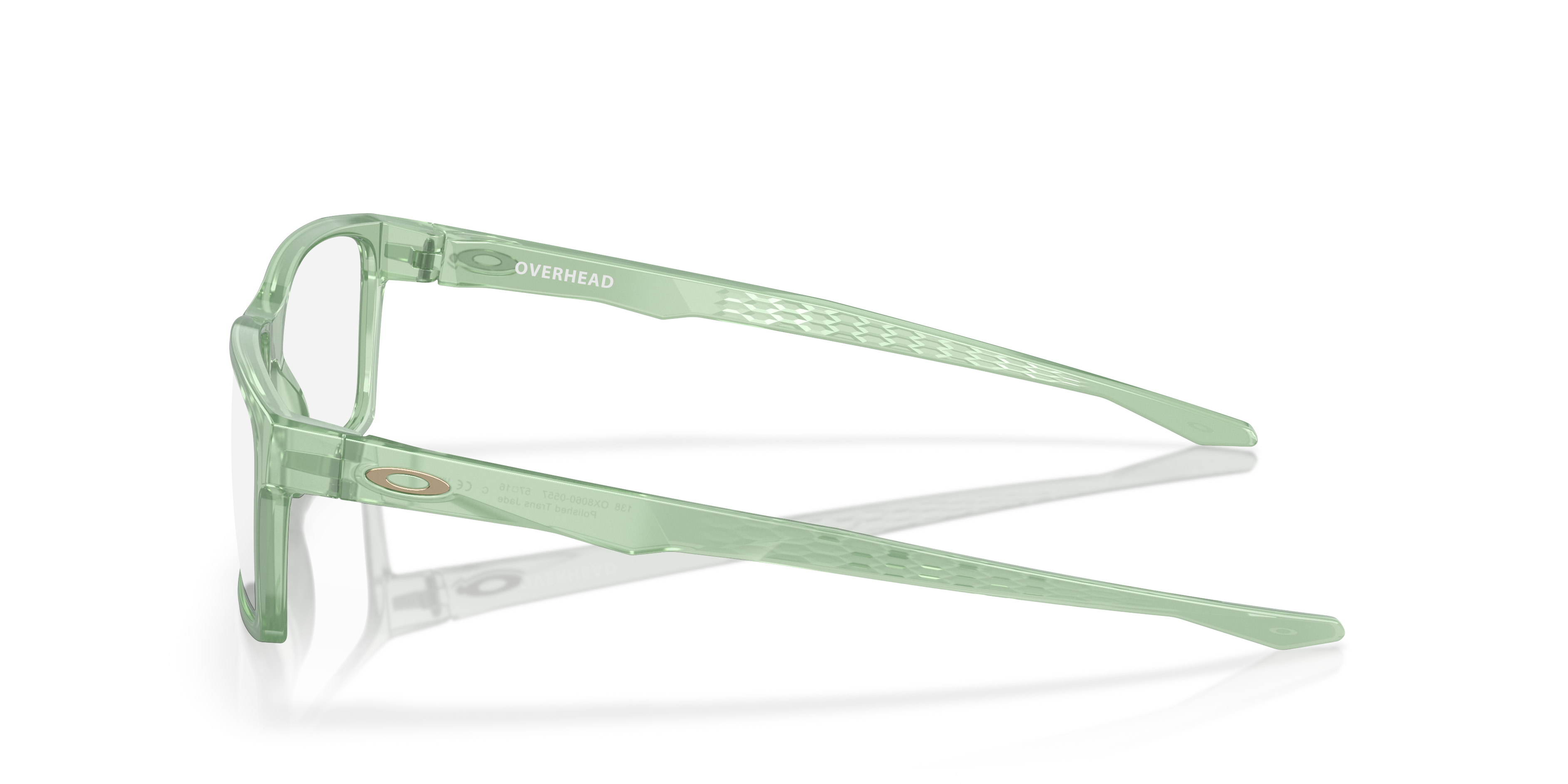 Oakley OX8060 Overhead Rectangle Eyeglasses - Matte Dark Silver Blue Colorshift