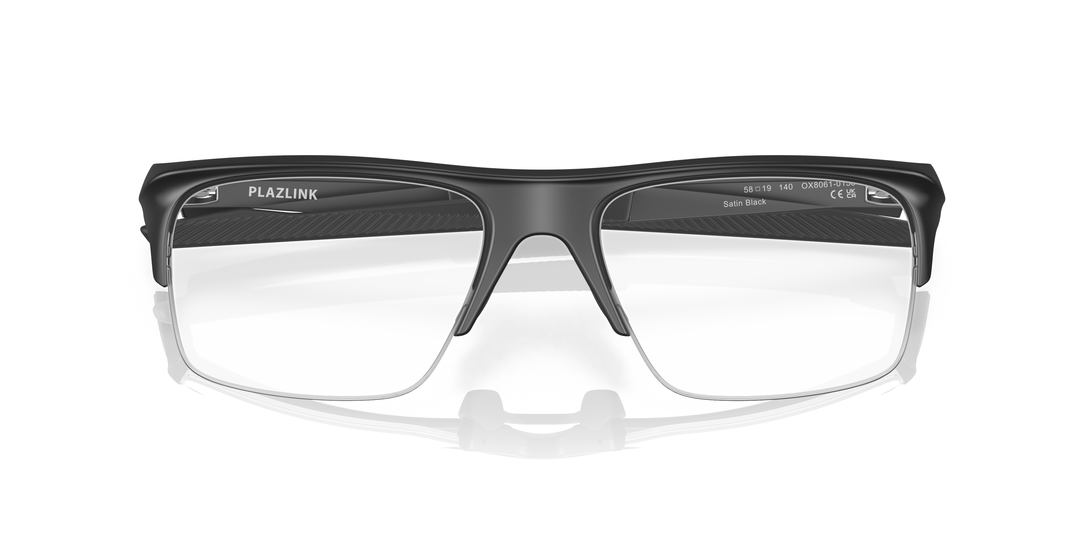 Oakley OX8061 Plazlink Rectangle Eyeglasses - Satin Black