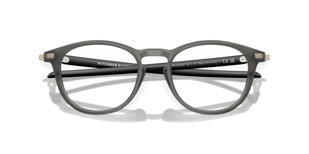 Oakley OX8149 Pitchman R Carbon Round Eyeglasses - Polished Clear