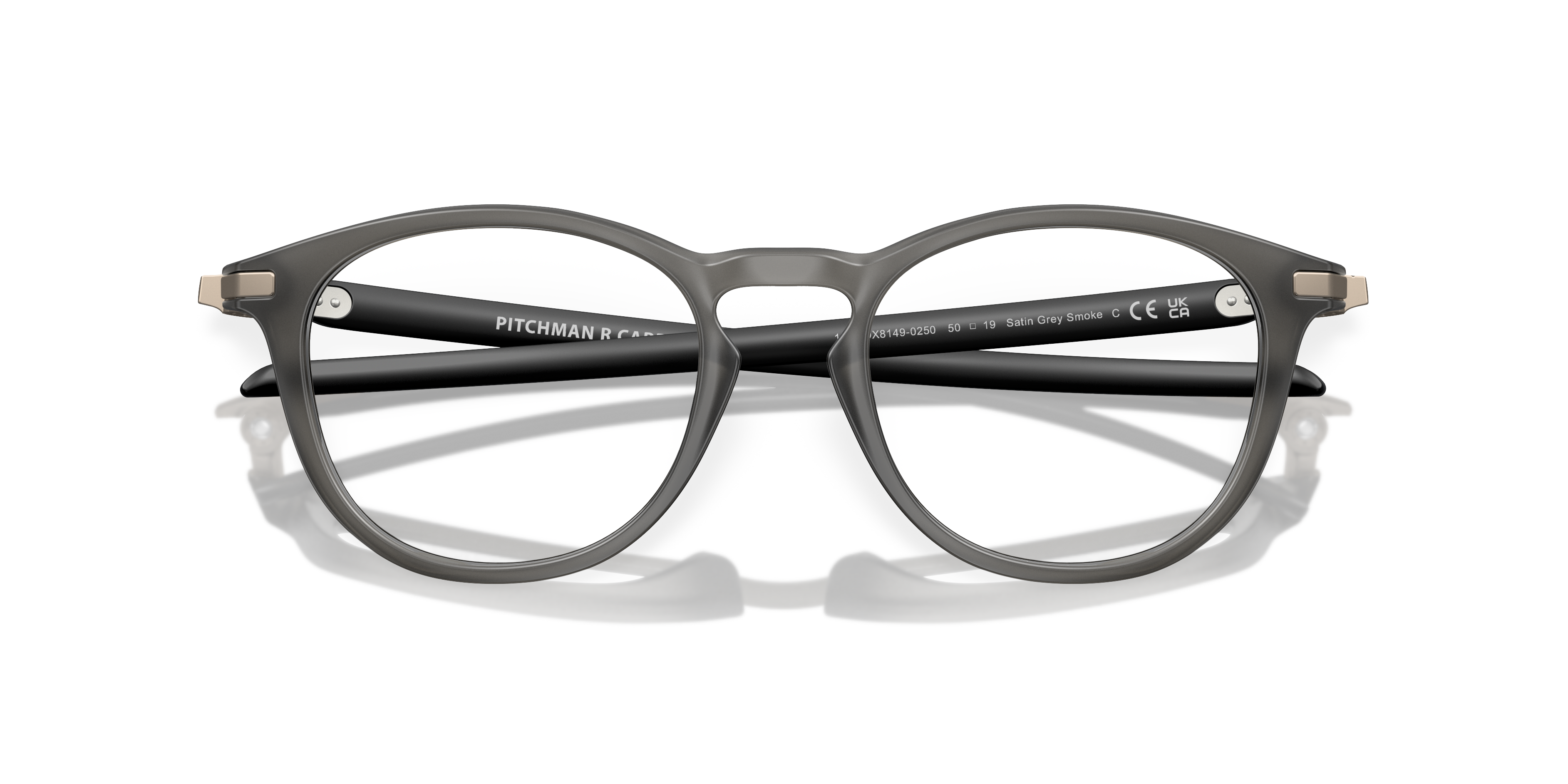 Oakley OX8149 Pitchman R Carbon Round Eyeglasses - Polished Clear