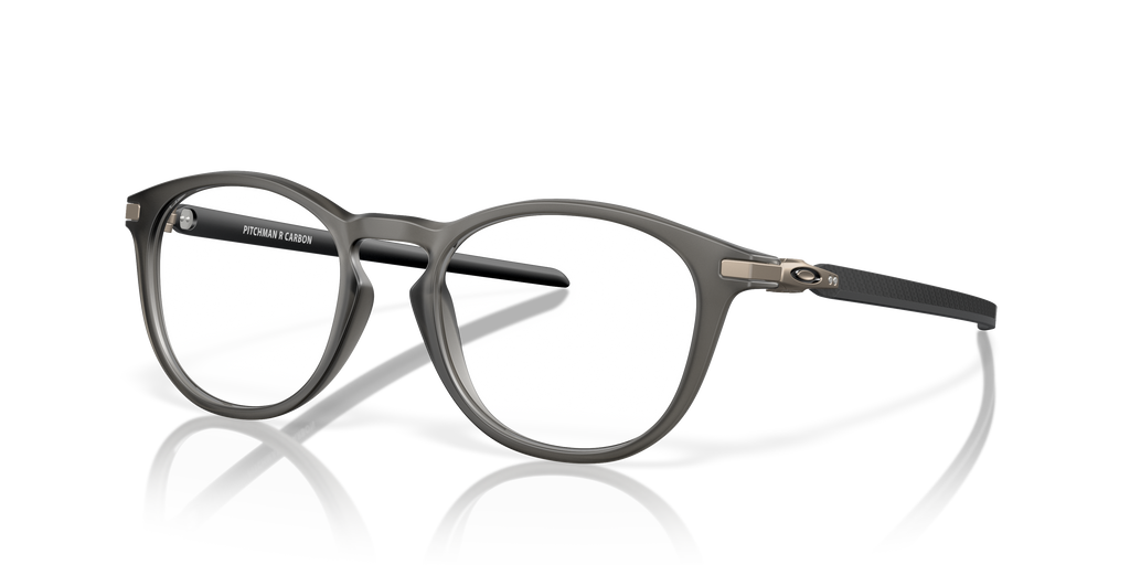 Oakley OX8149 Pitchman R Carbon Round Eyeglasses - Satin Grey Smoke