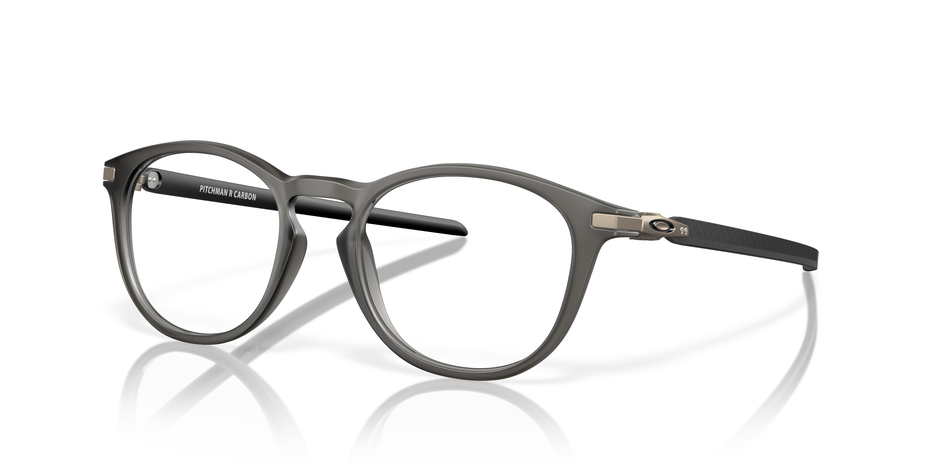 Oakley OX8149 Pitchman R Carbon Round Eyeglasses - Satin Grey Smoke