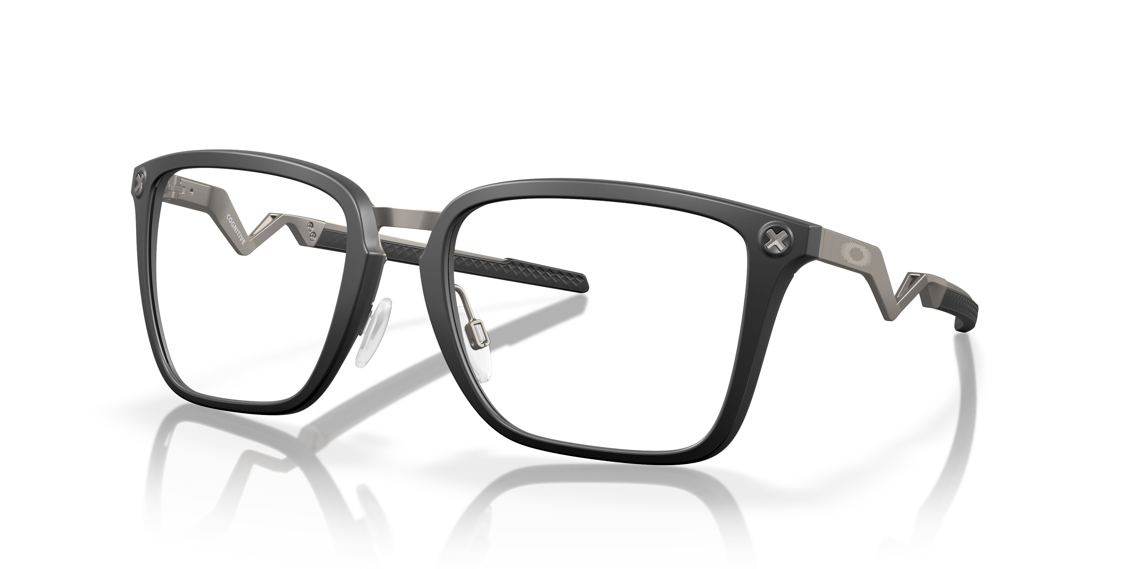 Oakley OX8162 Cognitive Rectangle Eyeglasses - Satin Grey Smoke