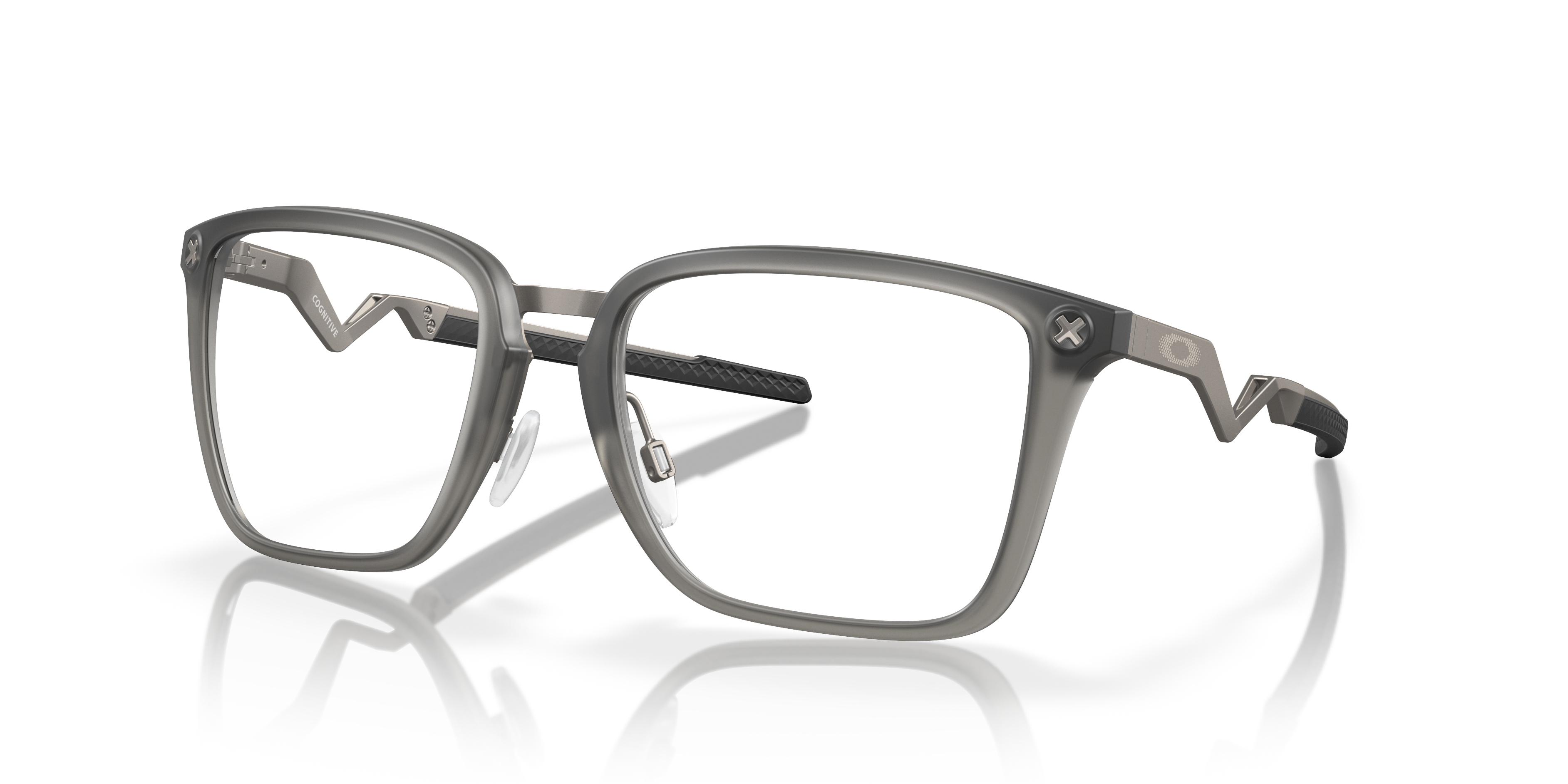 Oakley OX8162 Cognitive Rectangle Eyeglasses - Satin Grey Smoke