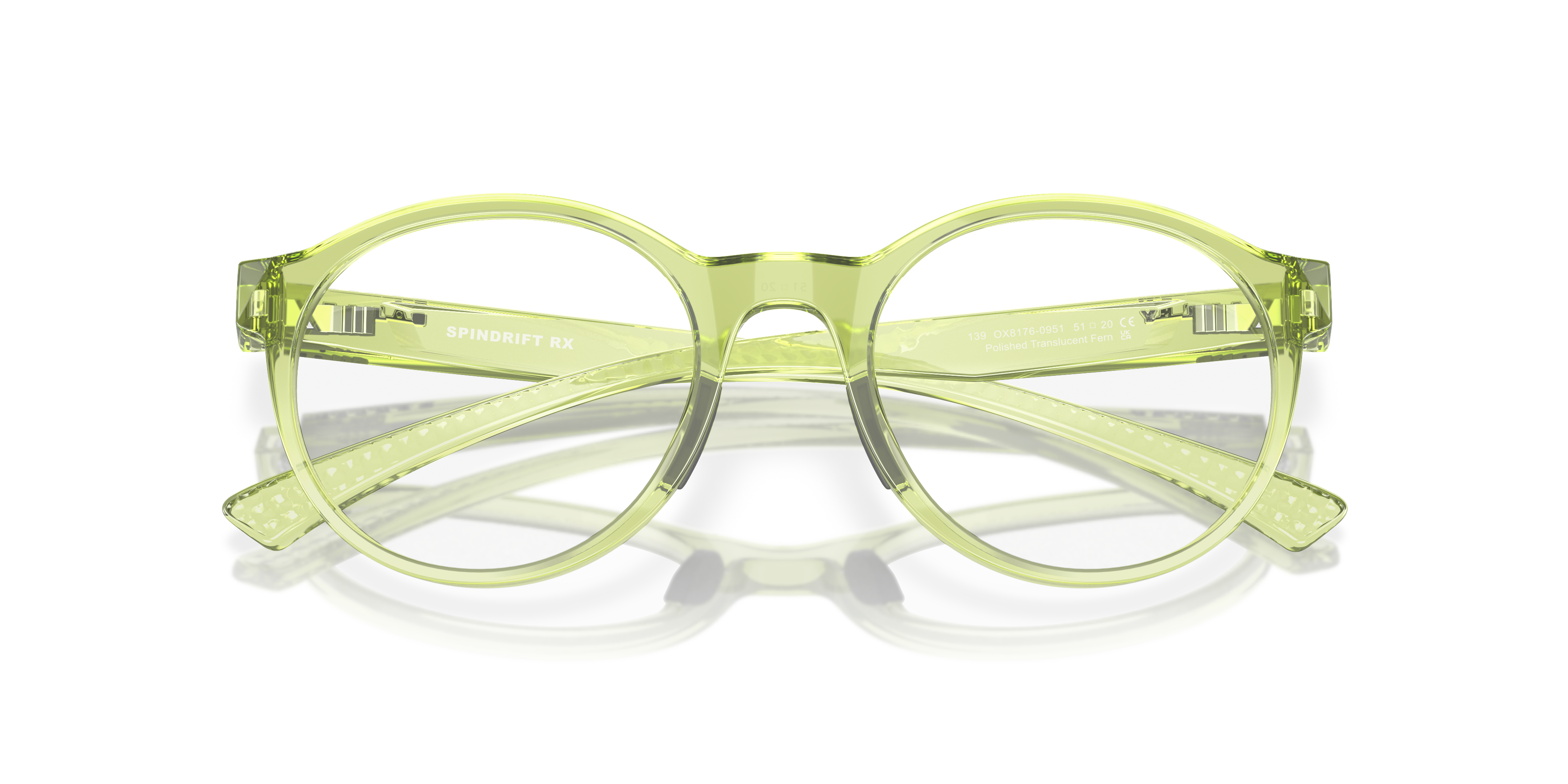 Oakley OX8176 Spindrift Coalesce Collection Round Eyeglasses - Polished Translucent Fern