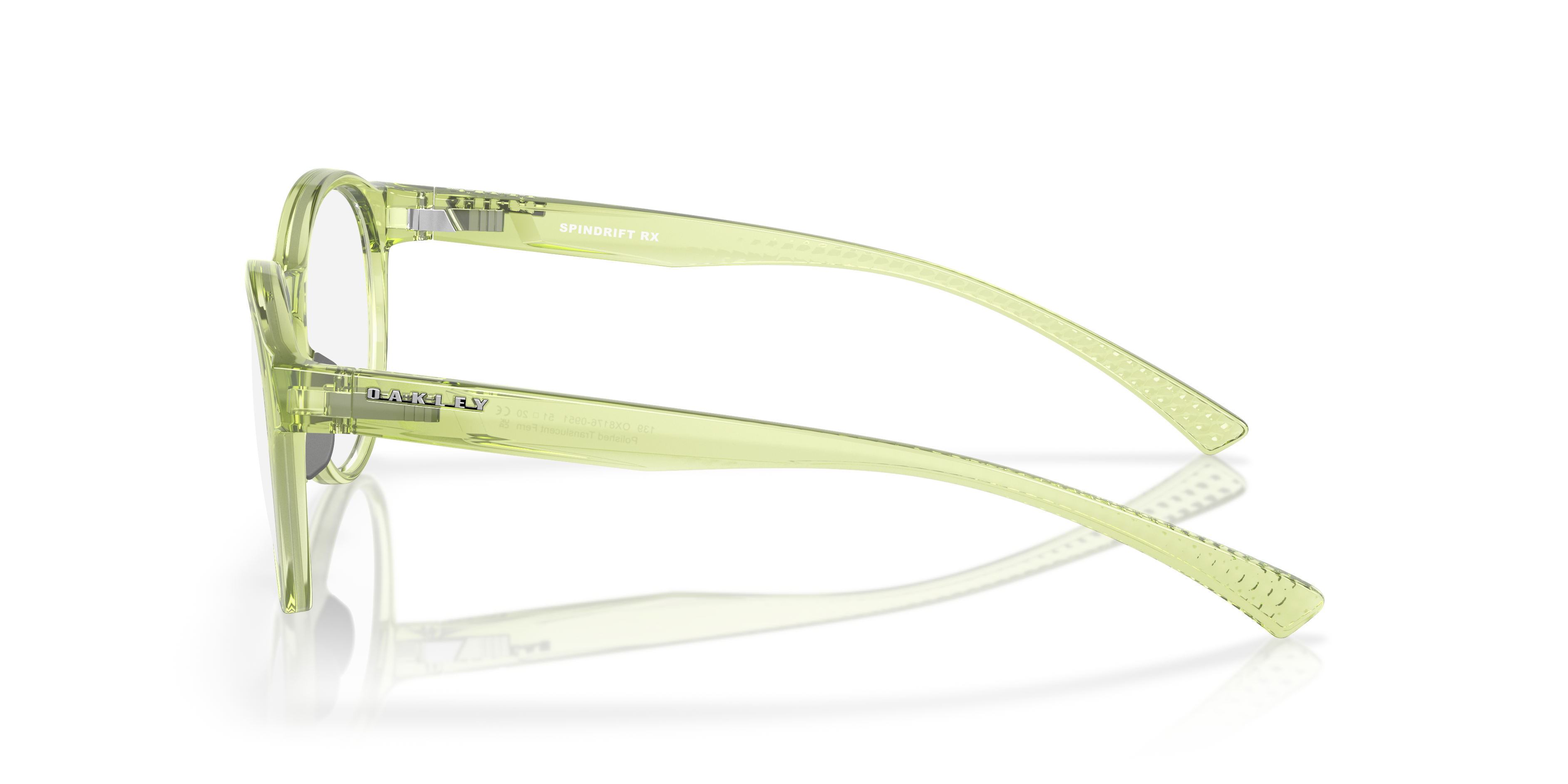 Oakley OX8176 Spindrift Coalesce Collection Round Eyeglasses - Polished Translucent Fern