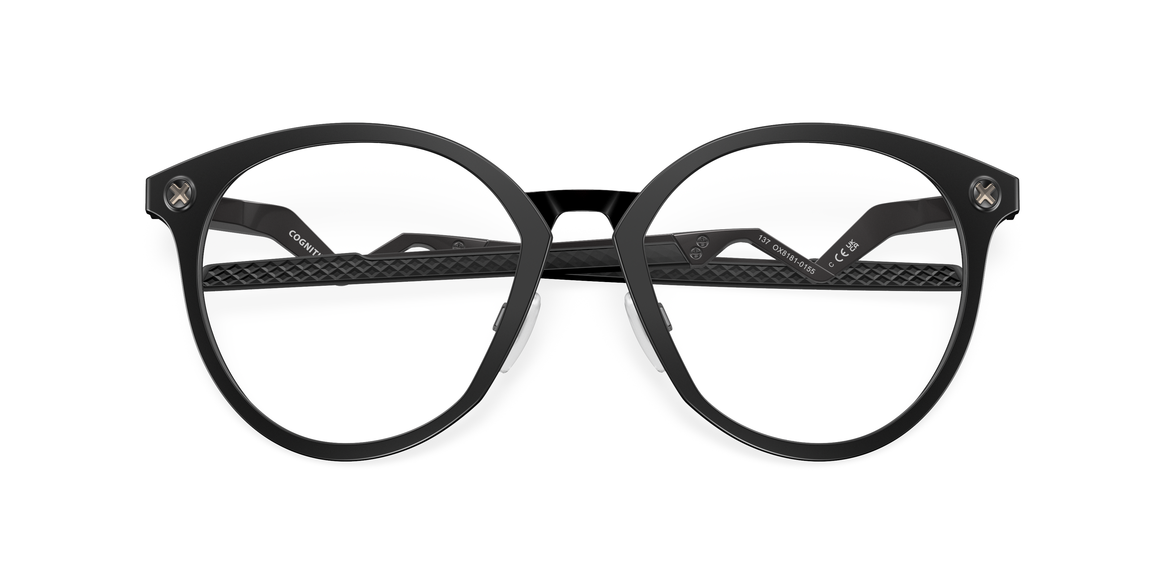 Oakley OX8181 Cognitive R Round Eyeglasses - Polished Clear