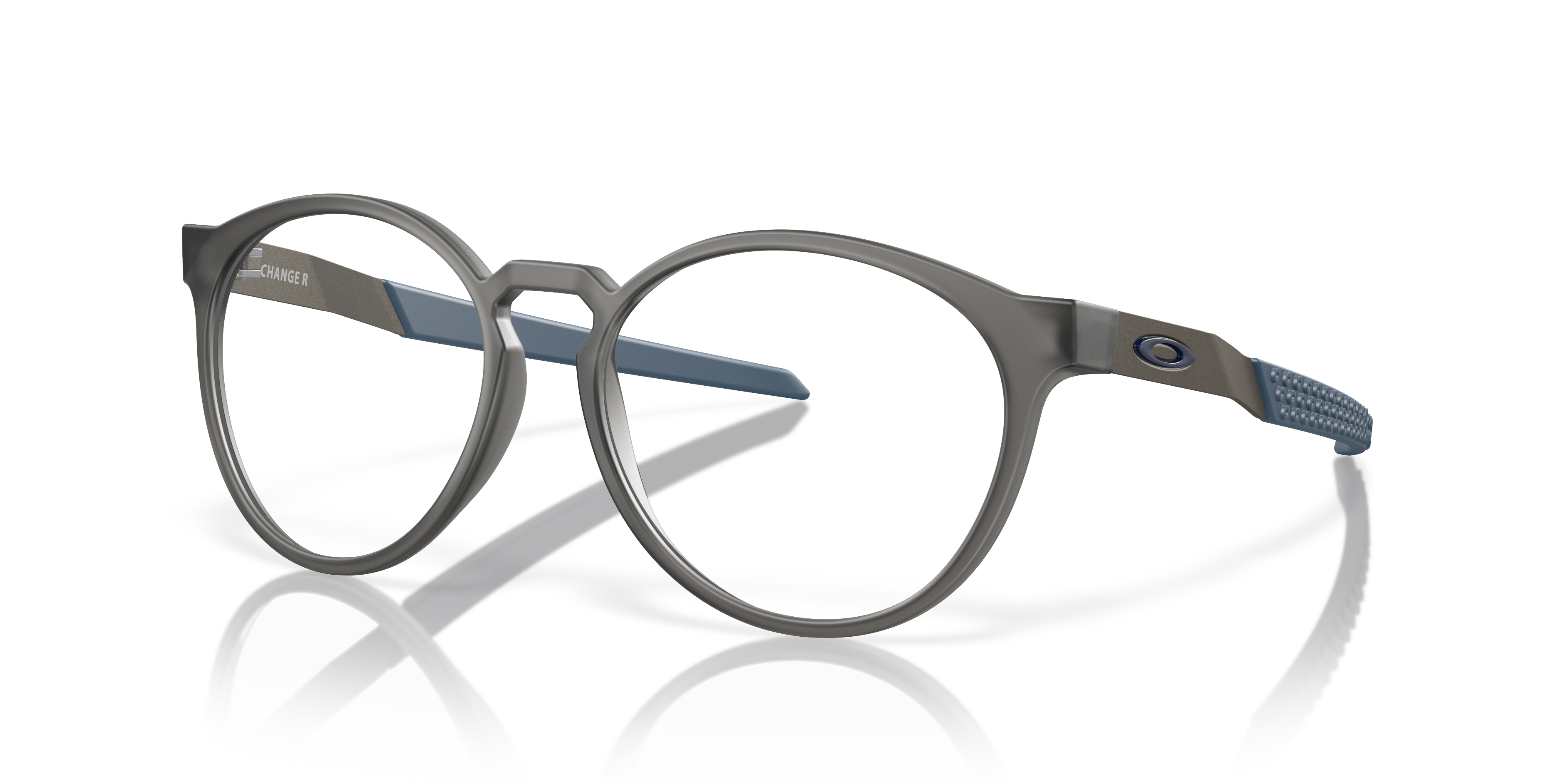 Oakley OX8184 Exchange R Round Eyeglasses - Satin Grey Smoke