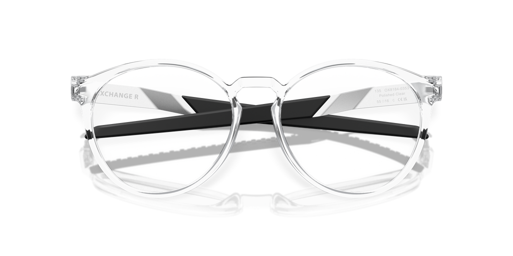 Oakley OX8184 Exchange R Round Eyeglasses - Polished Clear