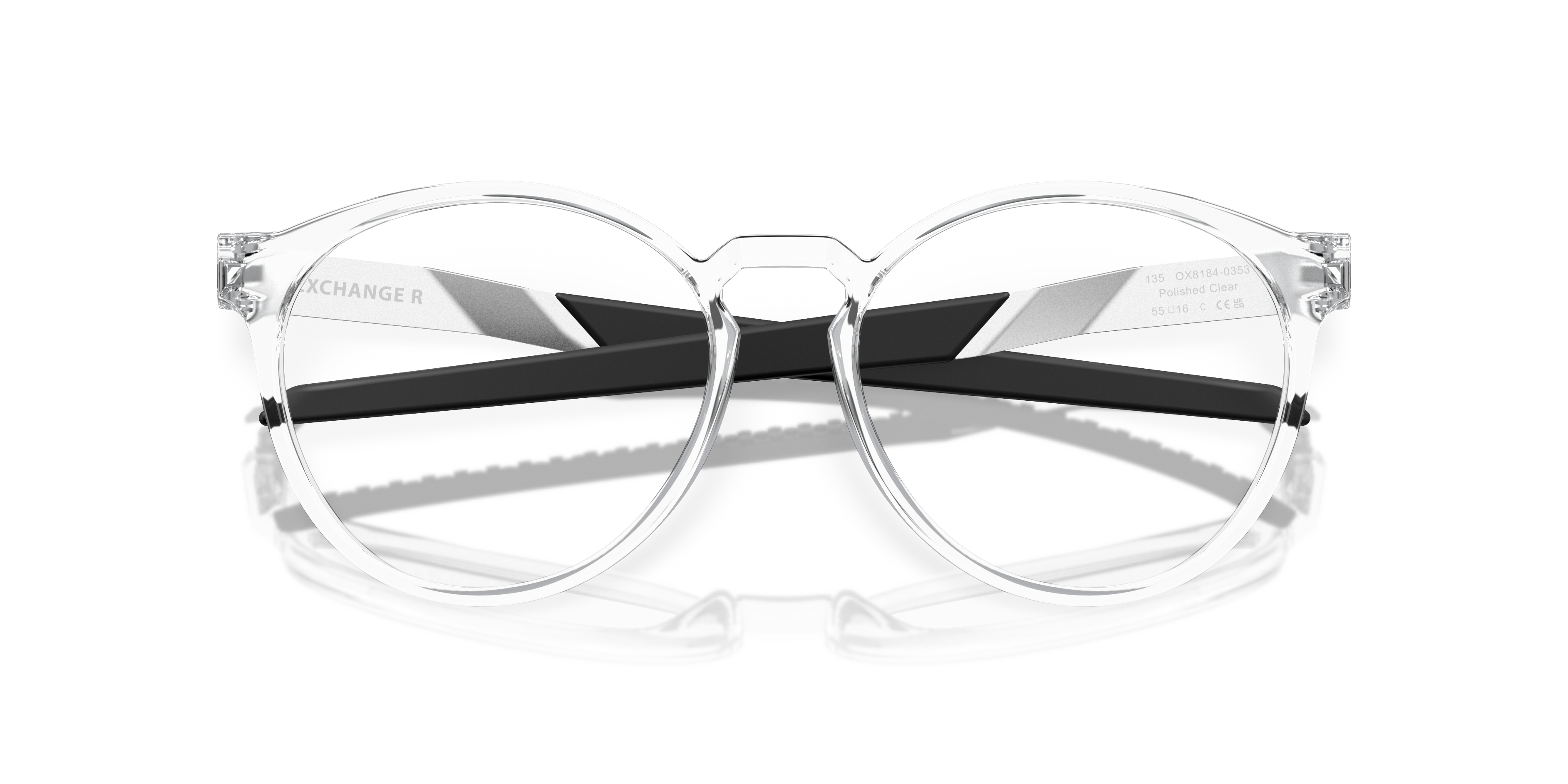 Oakley OX8184 Exchange R Round Eyeglasses - Polished Clear