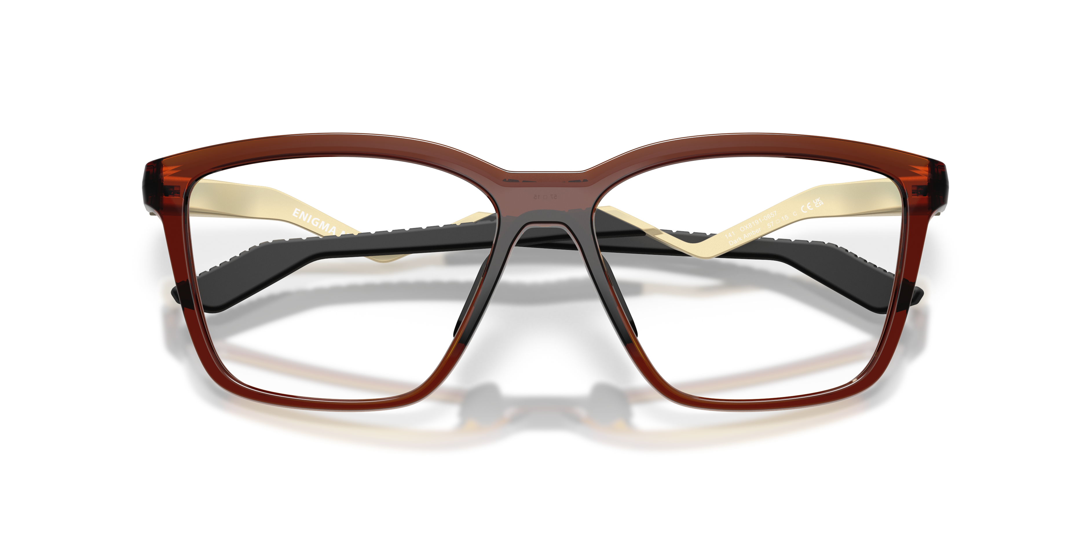 Oakley OX8191 Kylian Mbappé Signature Series Enigma Mass Square Eyeglasses - Dark Amber
