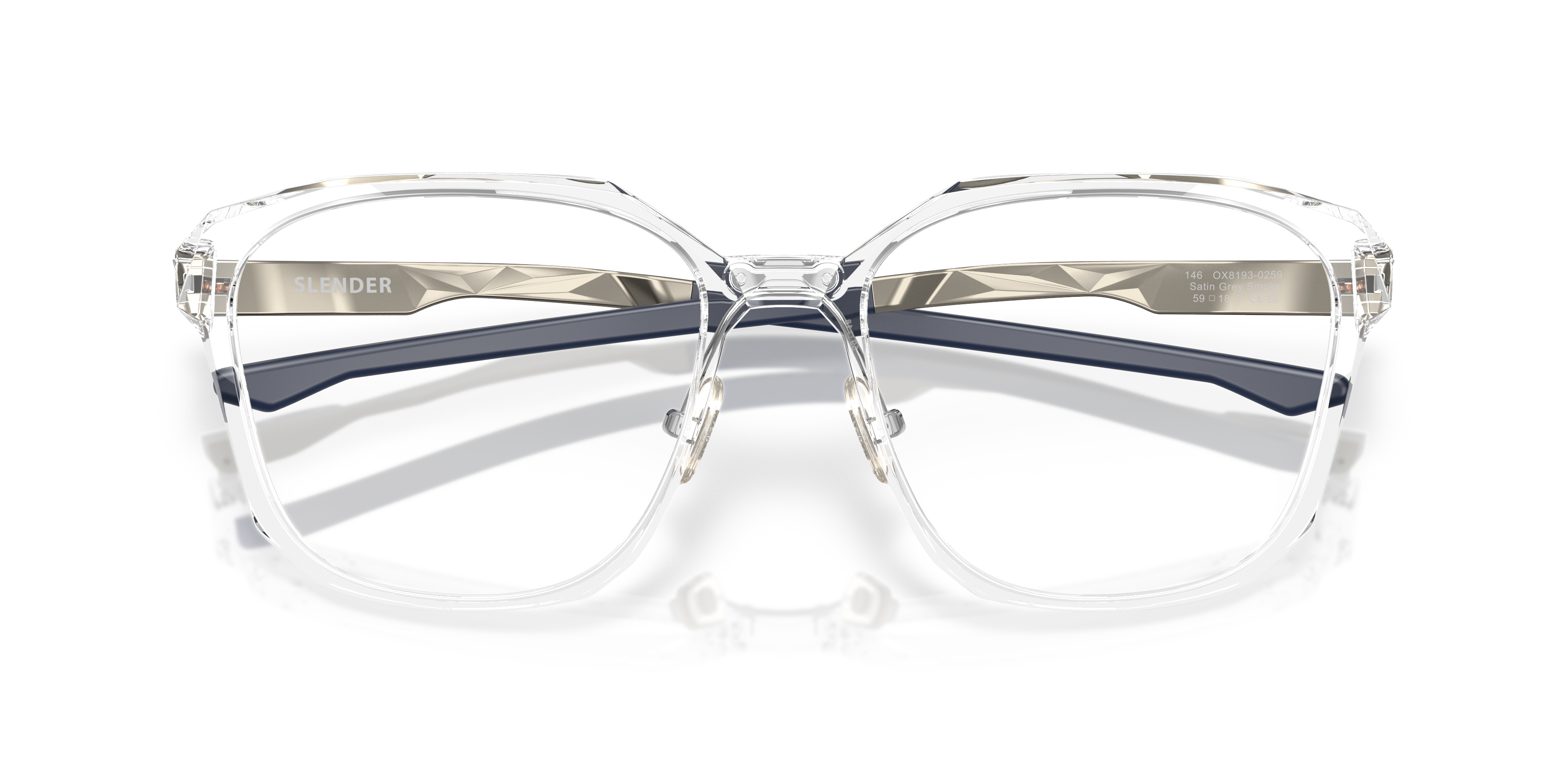 Oakley OX8193 Slender Square Eyeglasses - Polished Clear